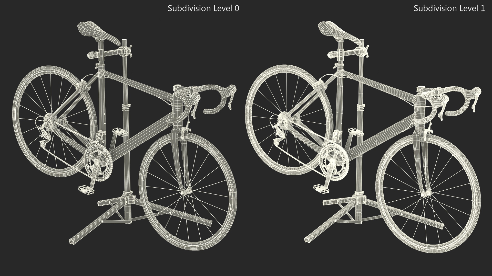 3D model Road Bicycle on a Repair Stand