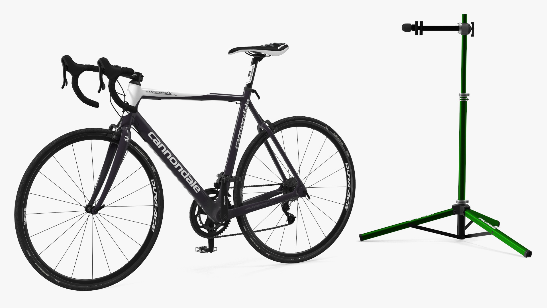 3D model Road Bicycle on a Repair Stand