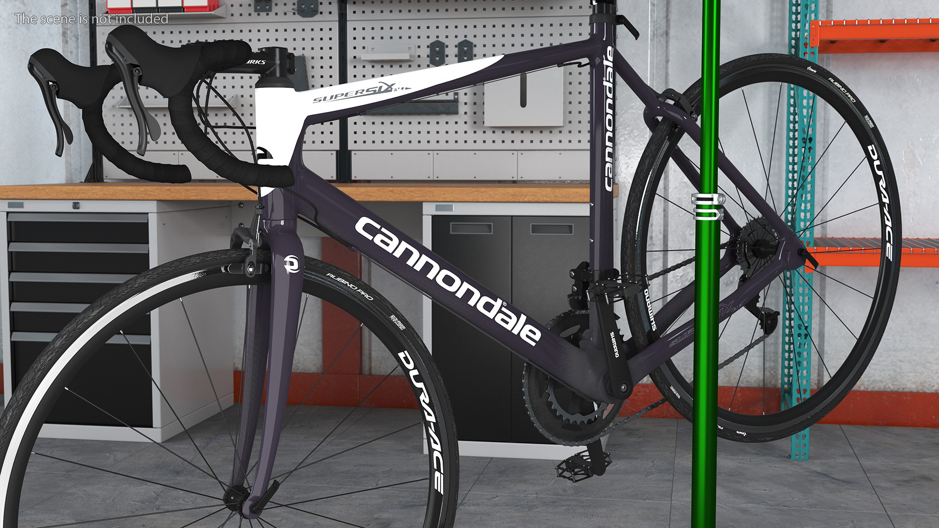 3D model Road Bicycle on a Repair Stand