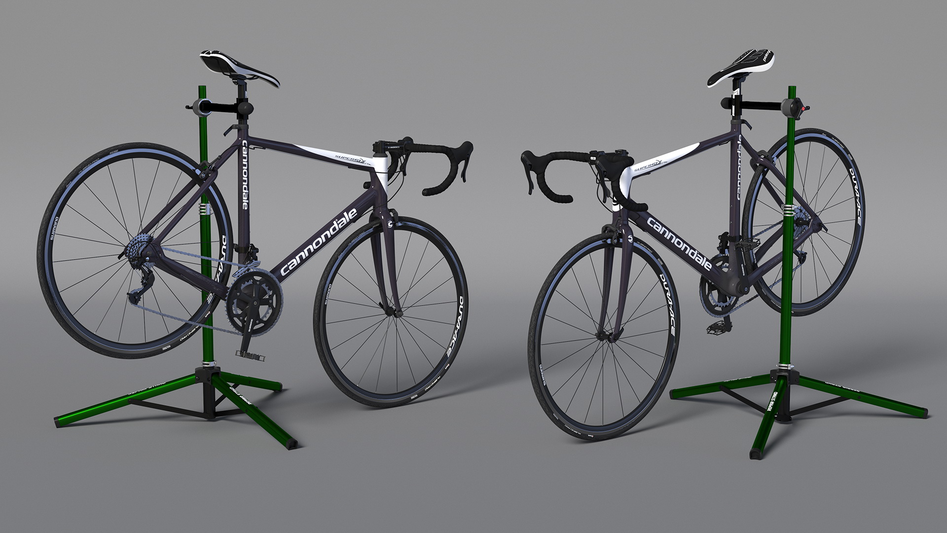 3D model Road Bicycle on a Repair Stand