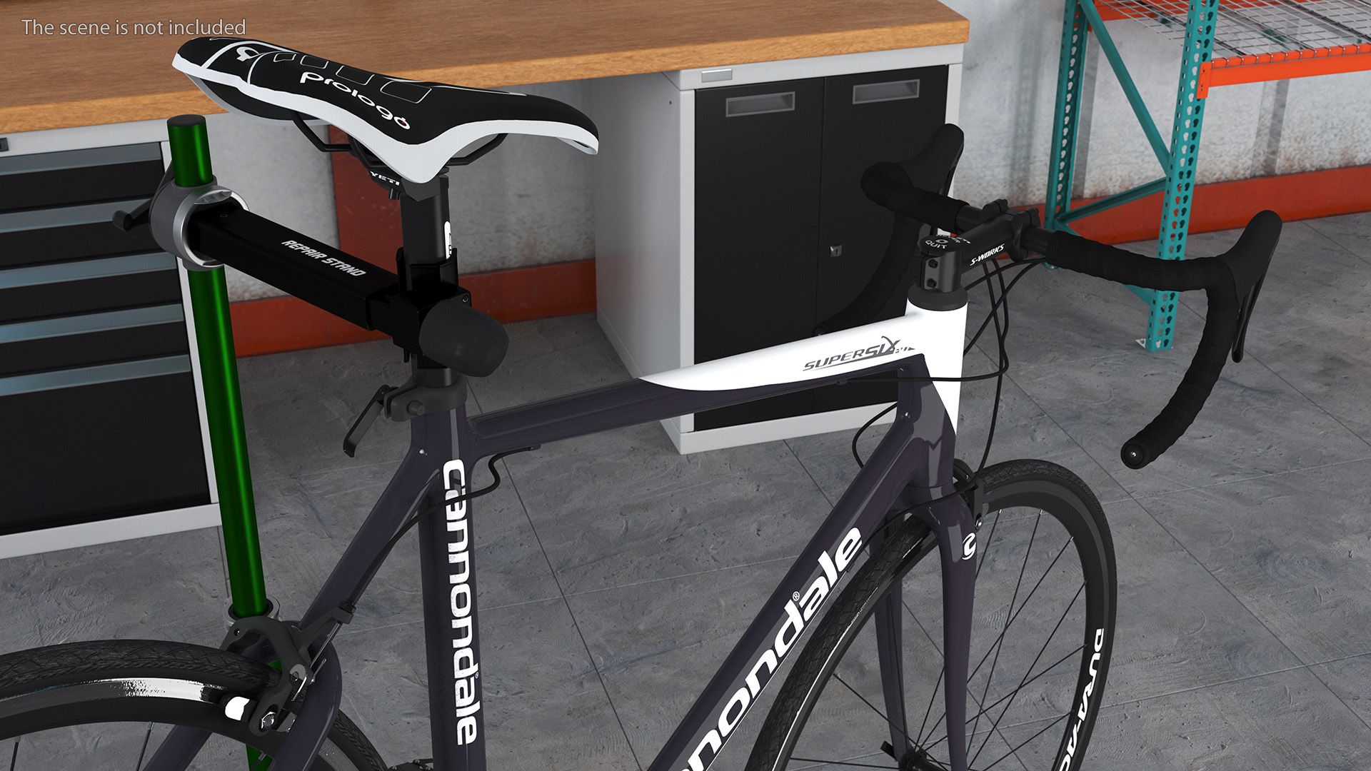3D model Road Bicycle on a Repair Stand