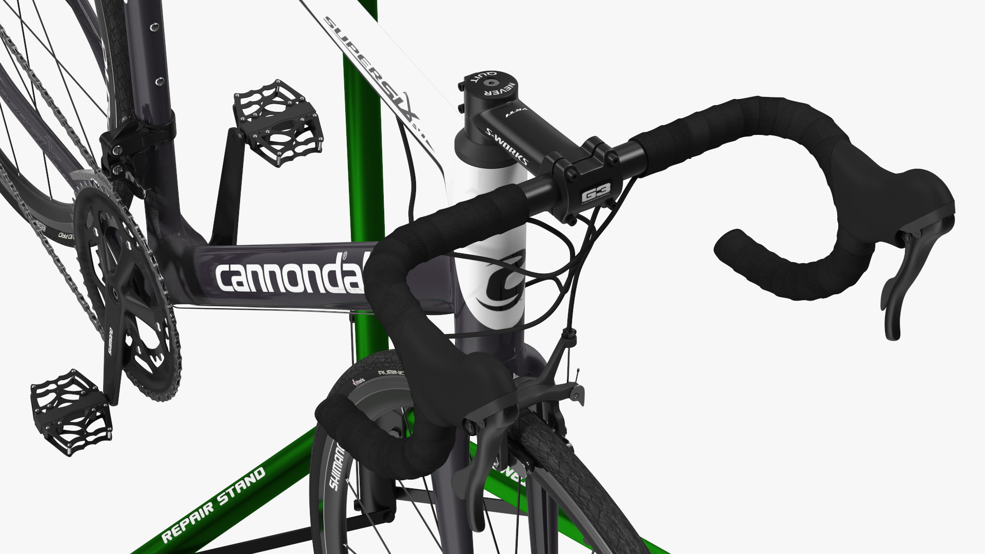 3D model Road Bicycle on a Repair Stand