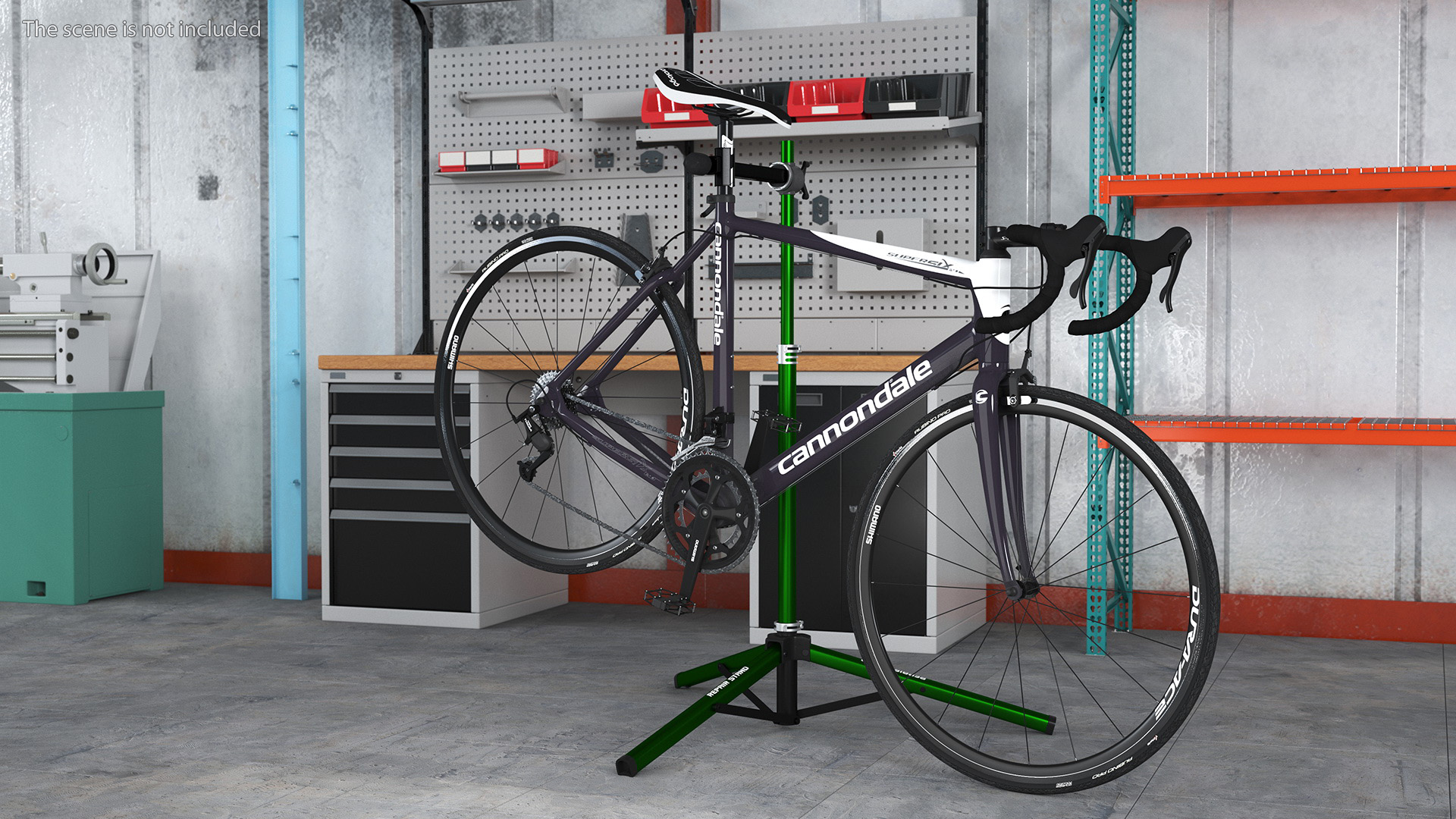 3D model Road Bicycle on a Repair Stand