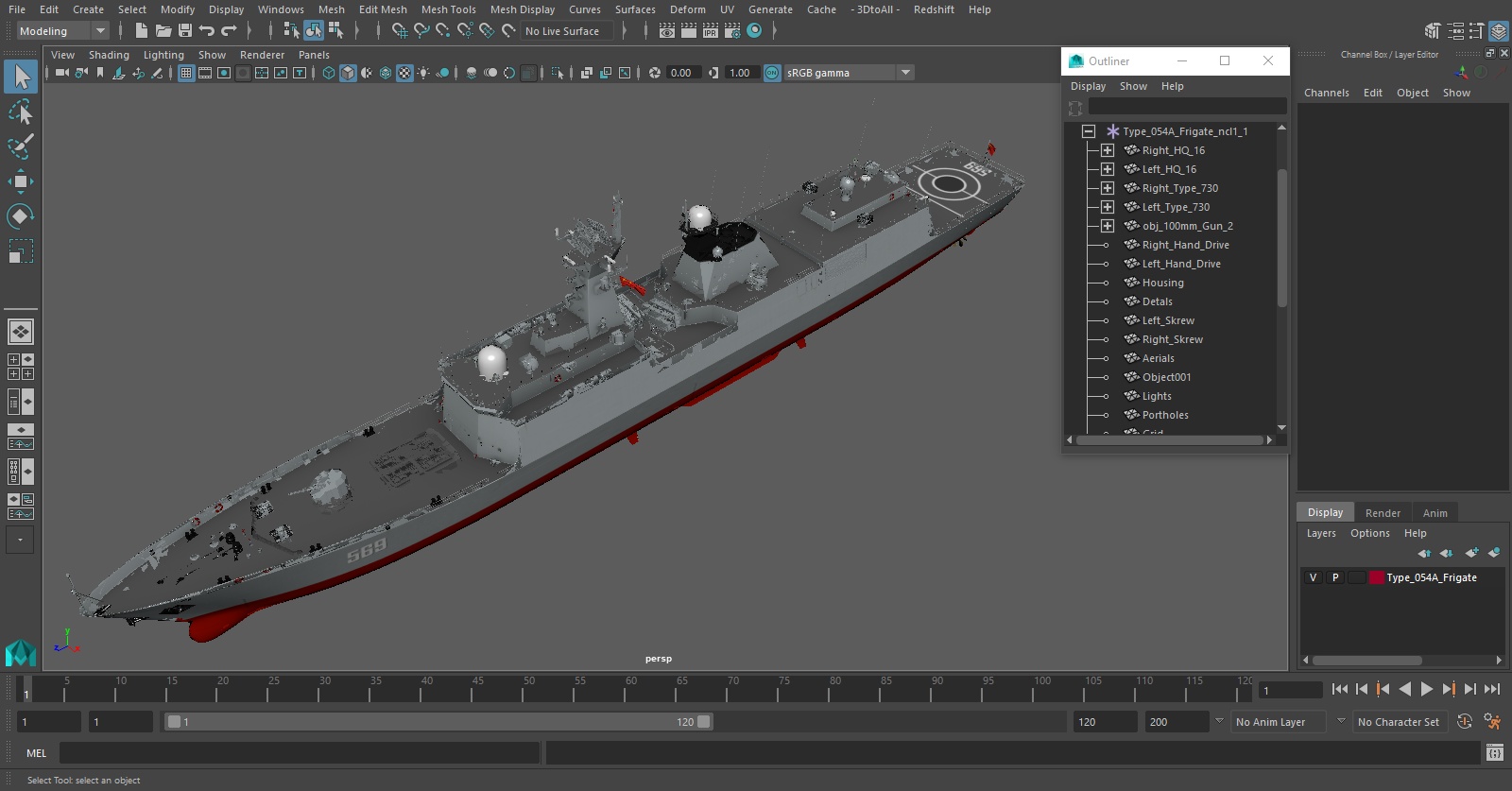 Type 054A Frigate 3D