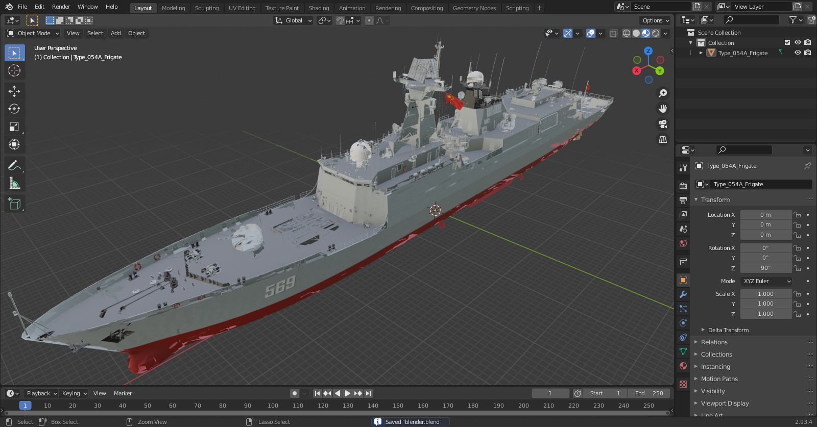 Type 054A Frigate 3D