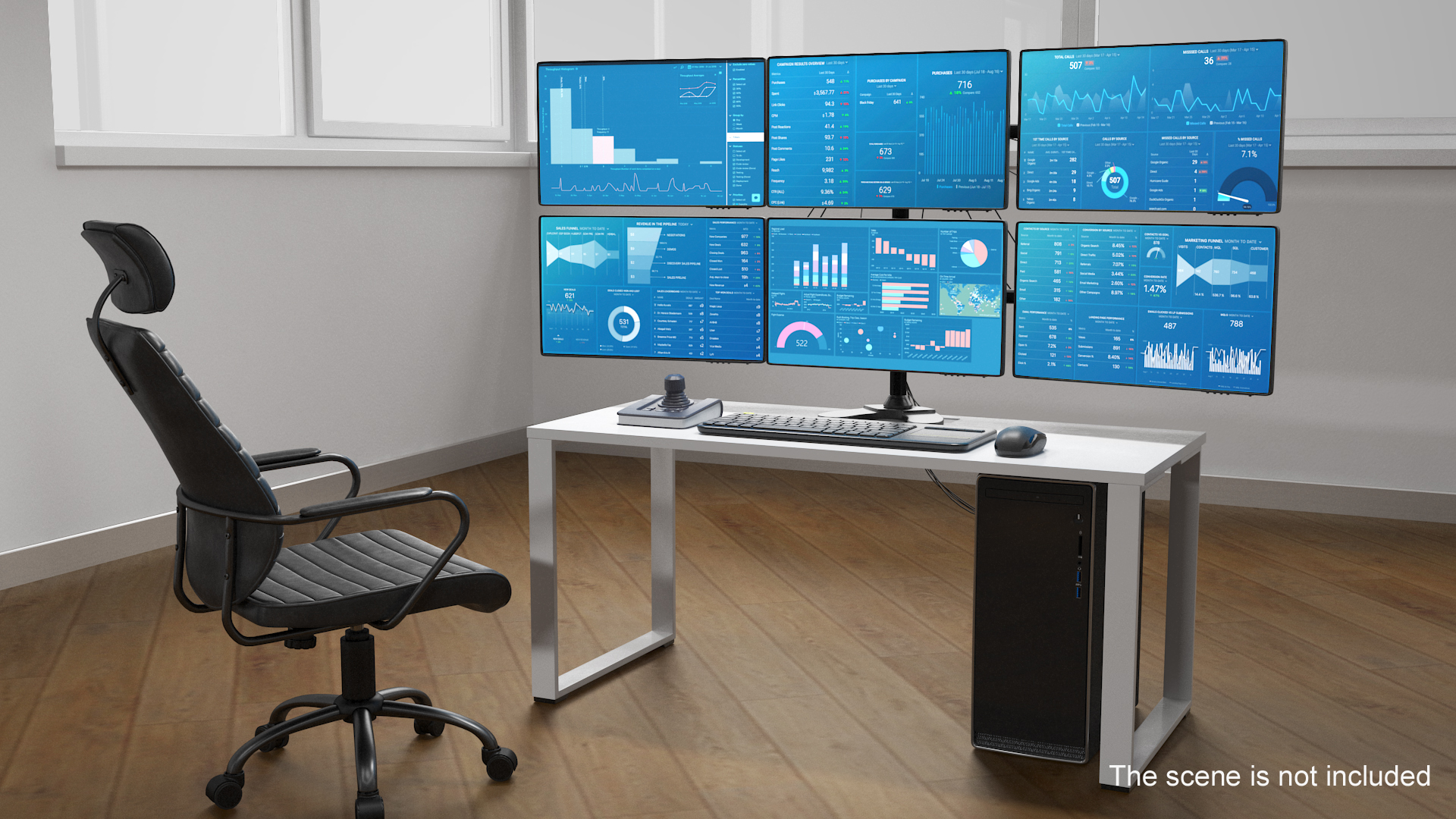3D Factory Computer Monitors Light