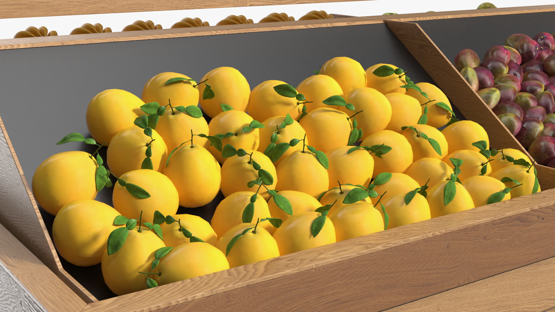 3D model An Elderly Man Near A Fruit Counter