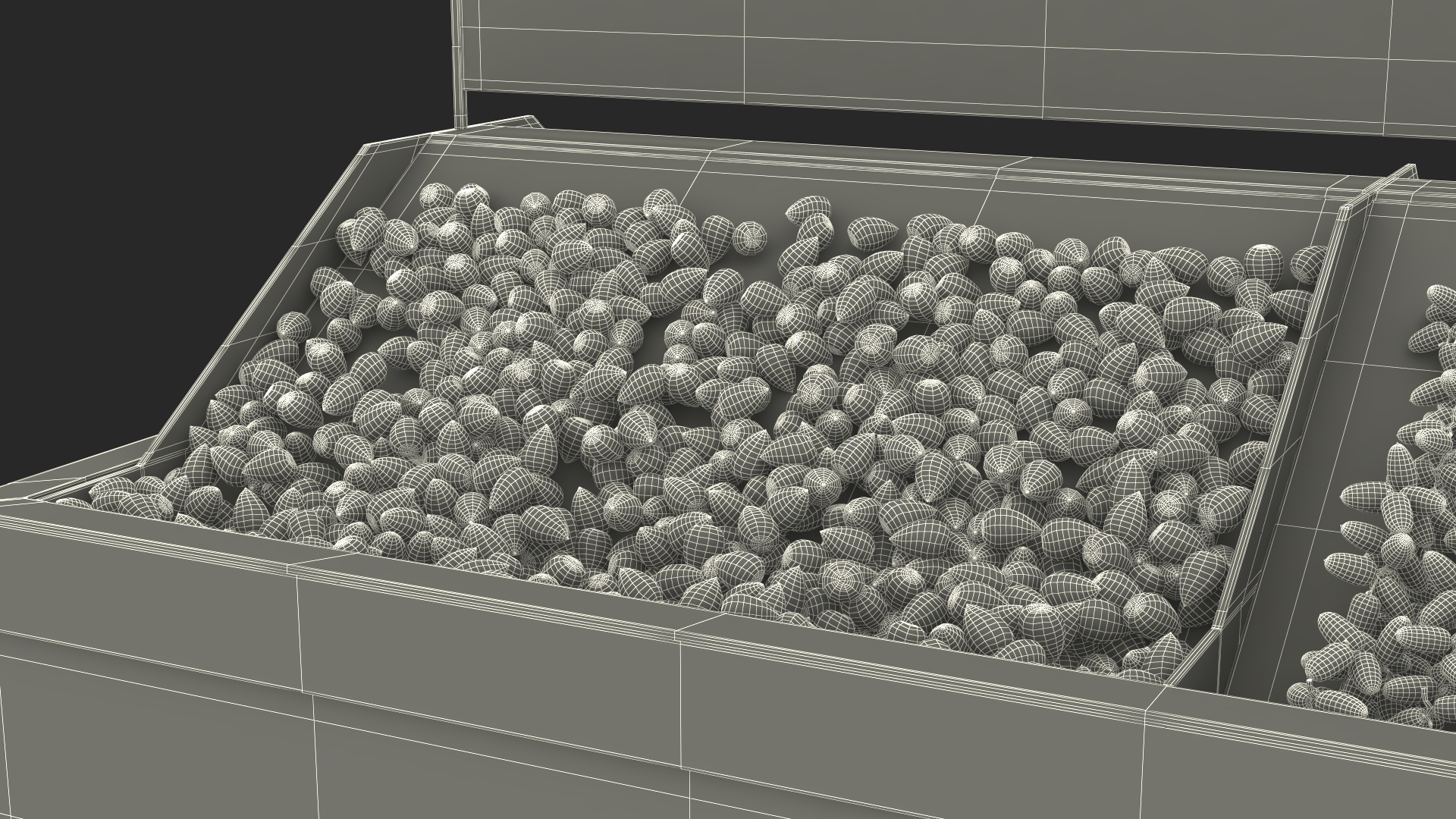 3D model An Elderly Man Near A Fruit Counter