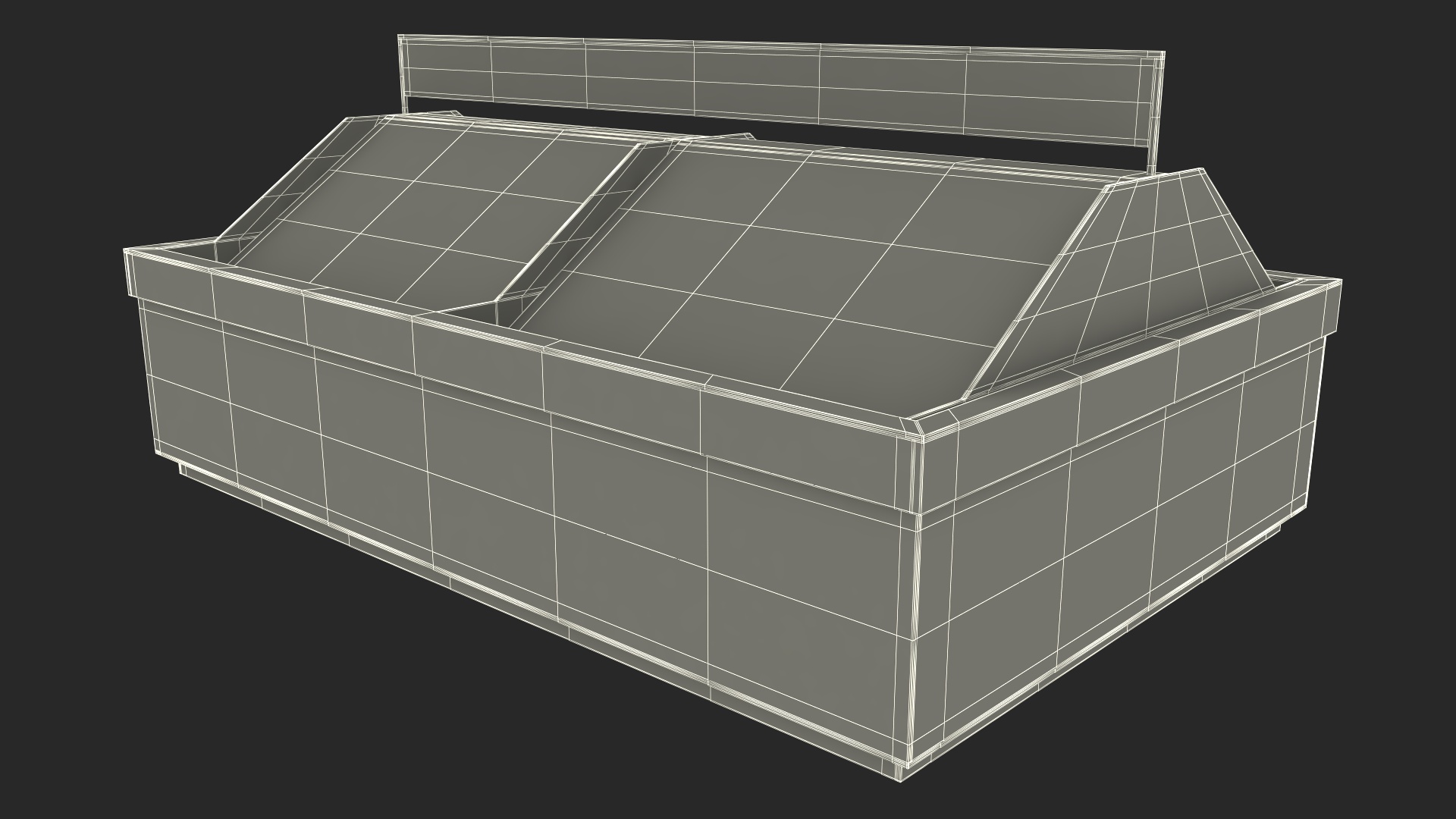 3D model An Elderly Man Near A Fruit Counter