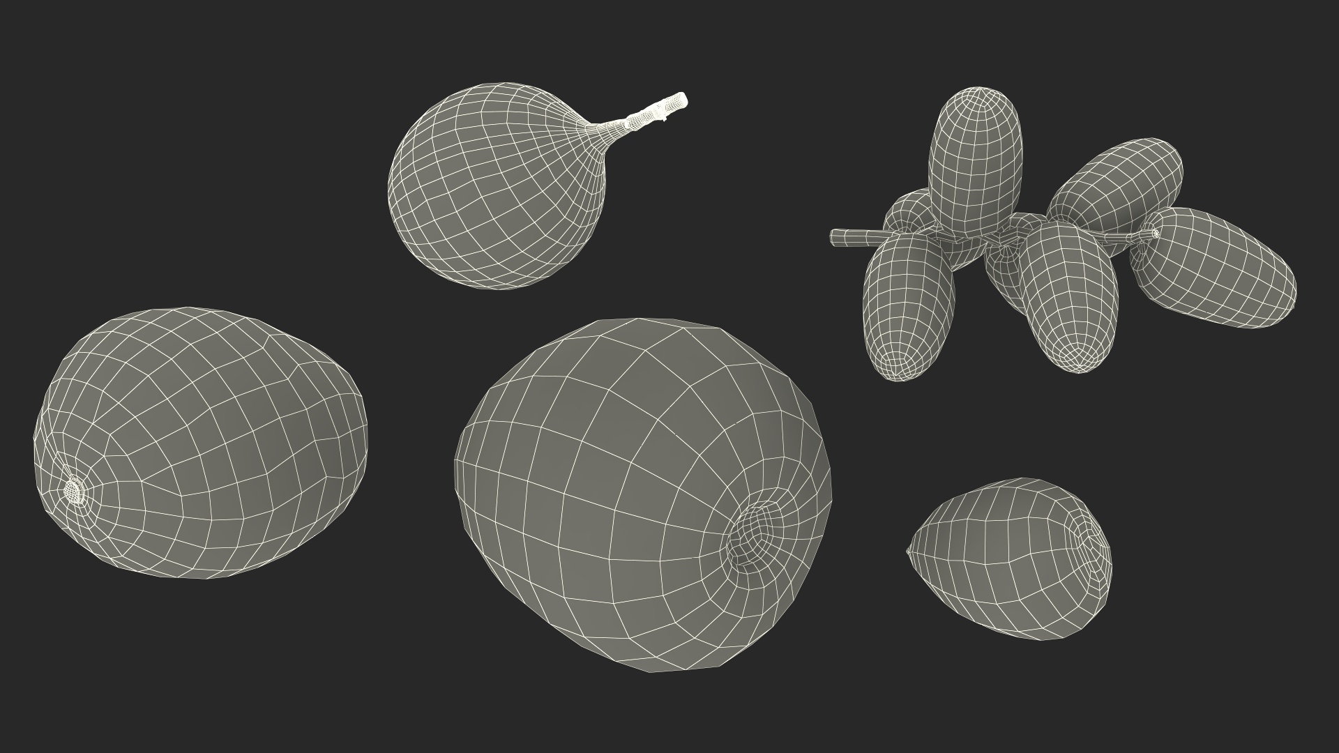 3D model An Elderly Man Near A Fruit Counter