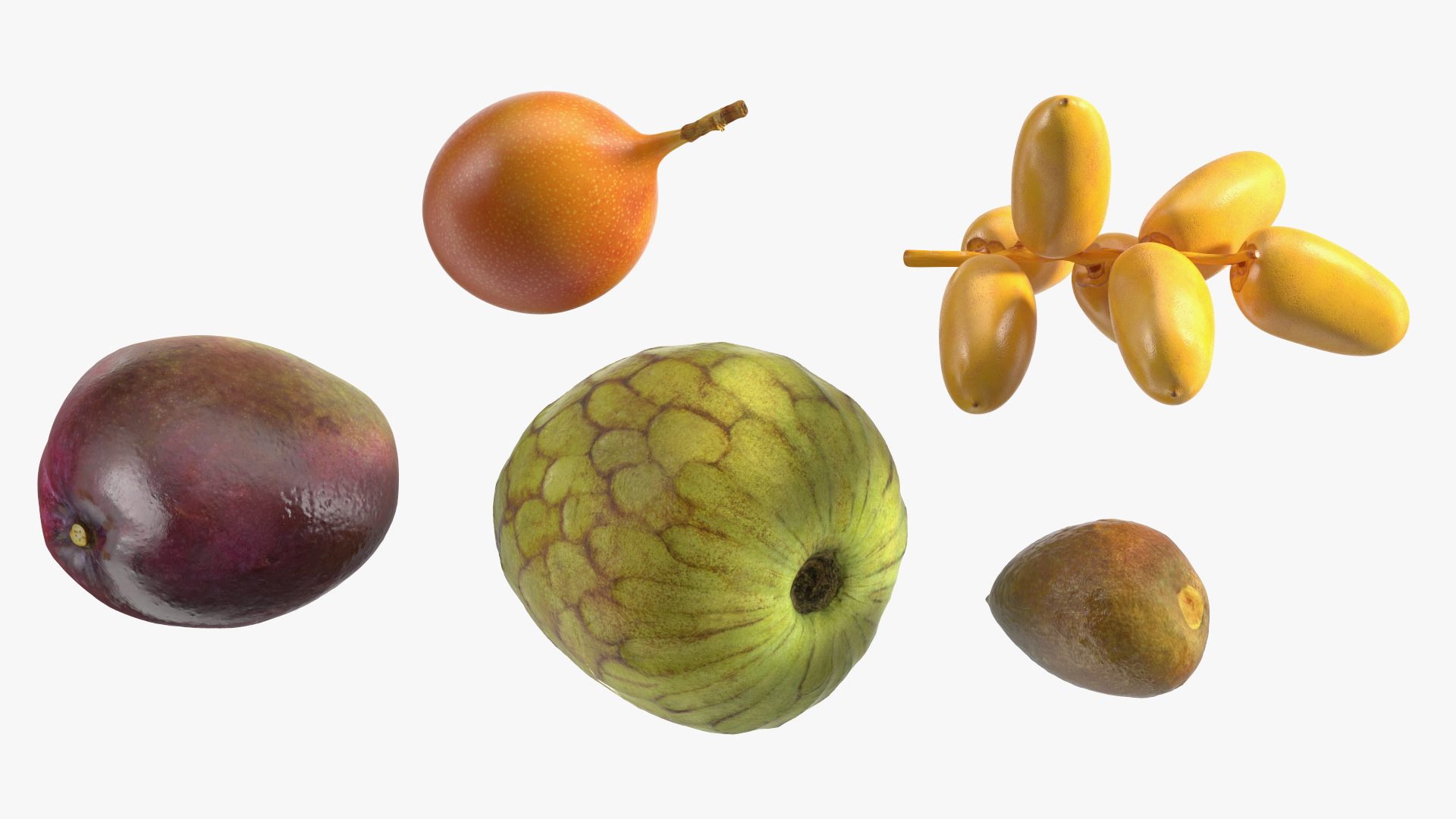 3D model An Elderly Man Near A Fruit Counter