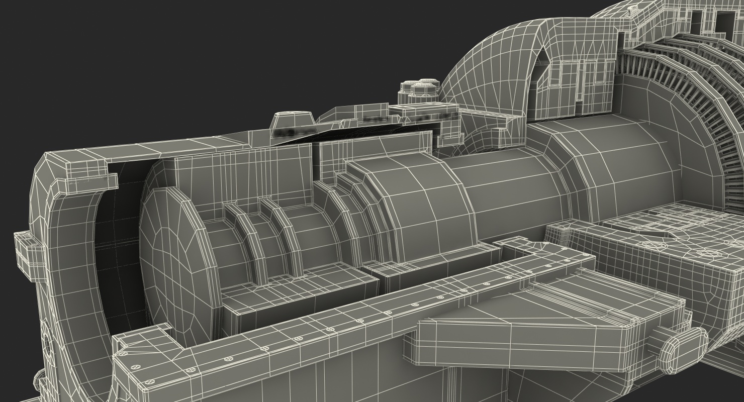3D model Cross Section of Steam Turbine
