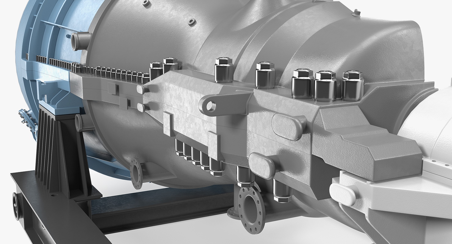 3D model Cross Section of Steam Turbine