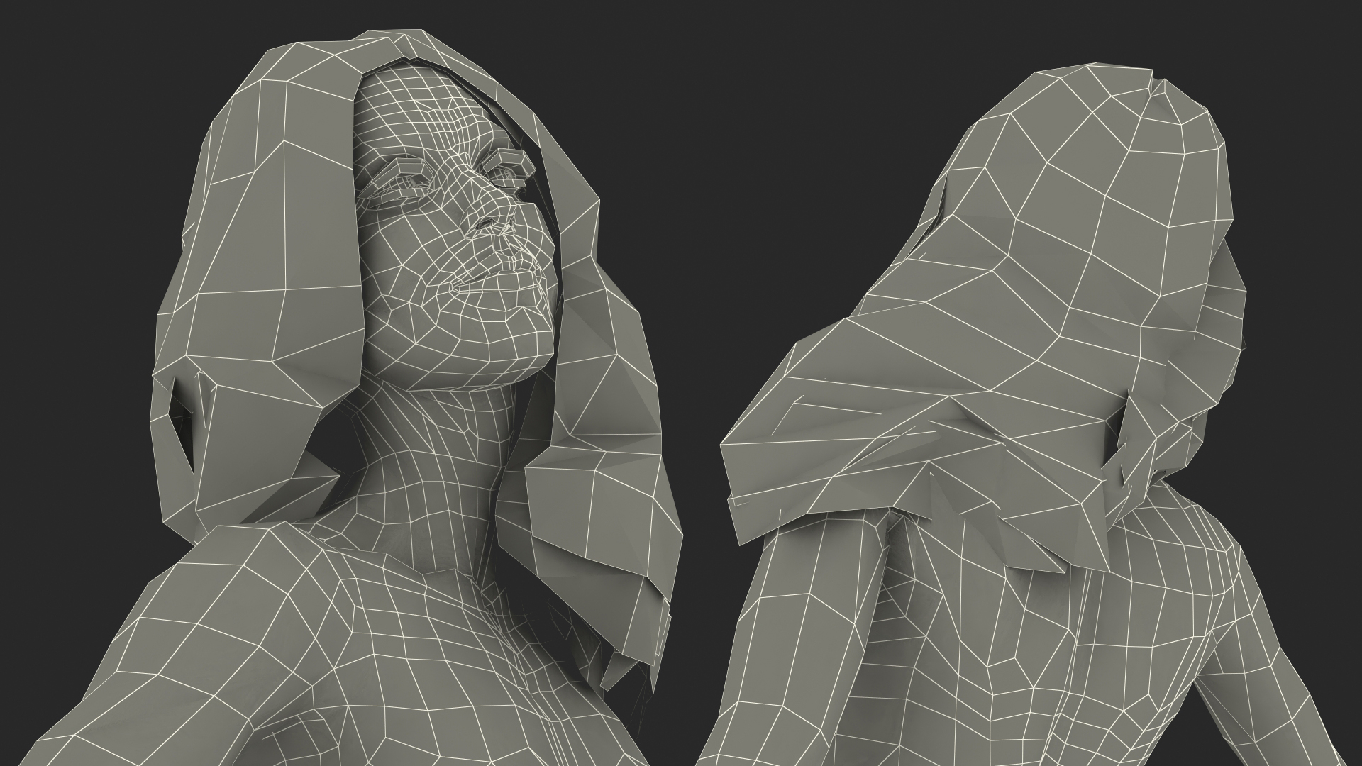 Nude Woman on Knees Pose 3D model