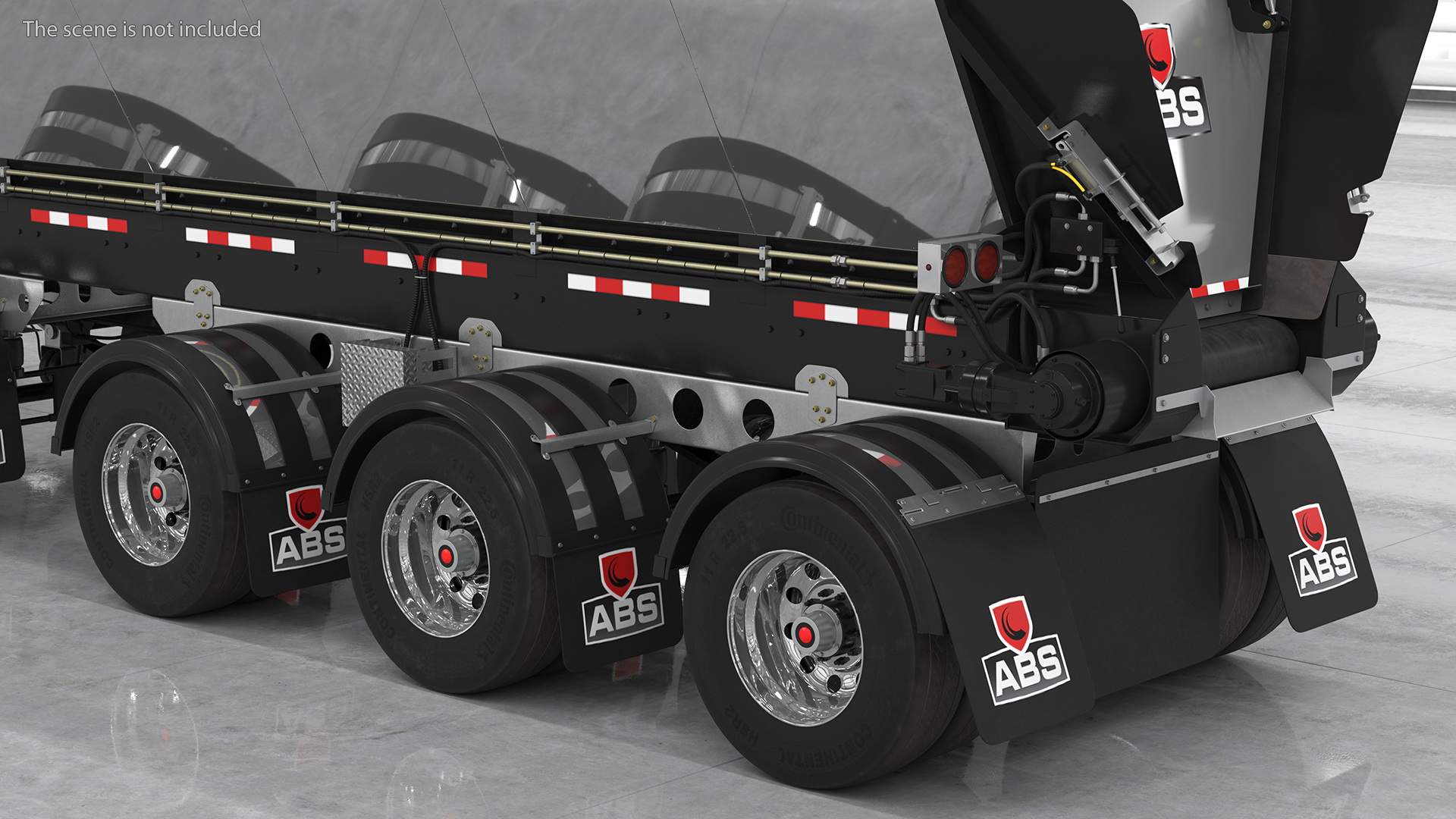 3D model Truck Mack CHU613 With Trailer ABS LRC Full Rigged