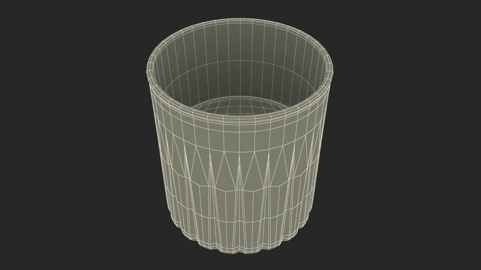 3D European Crystal Misted Rocks Glass With Whiskey model