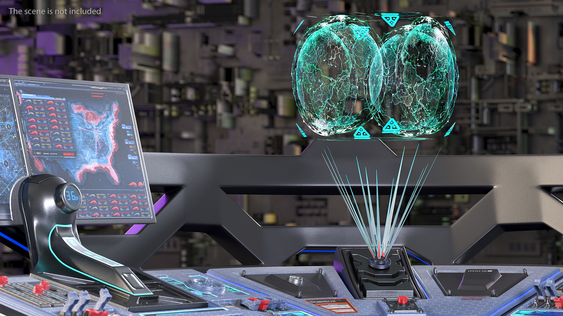 Sci Fi Corner Control Panel 3D