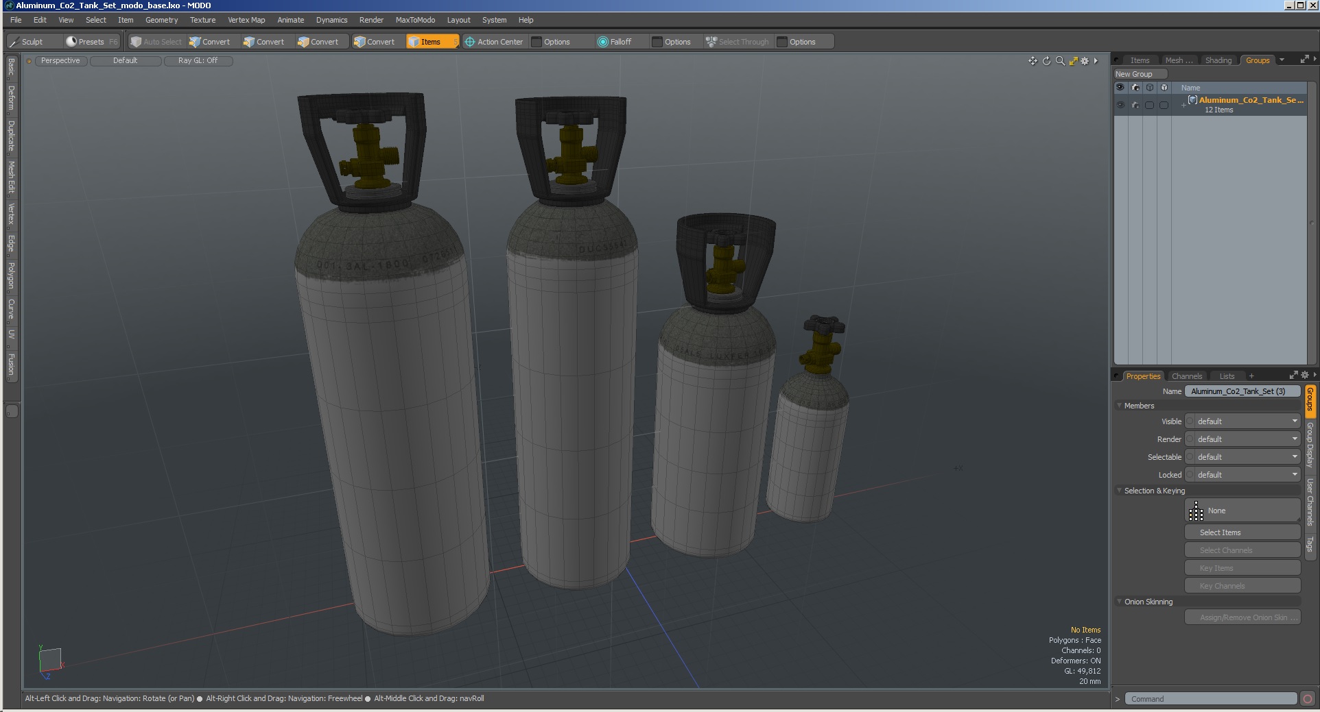 3D Aluminum Co2 Tank Set