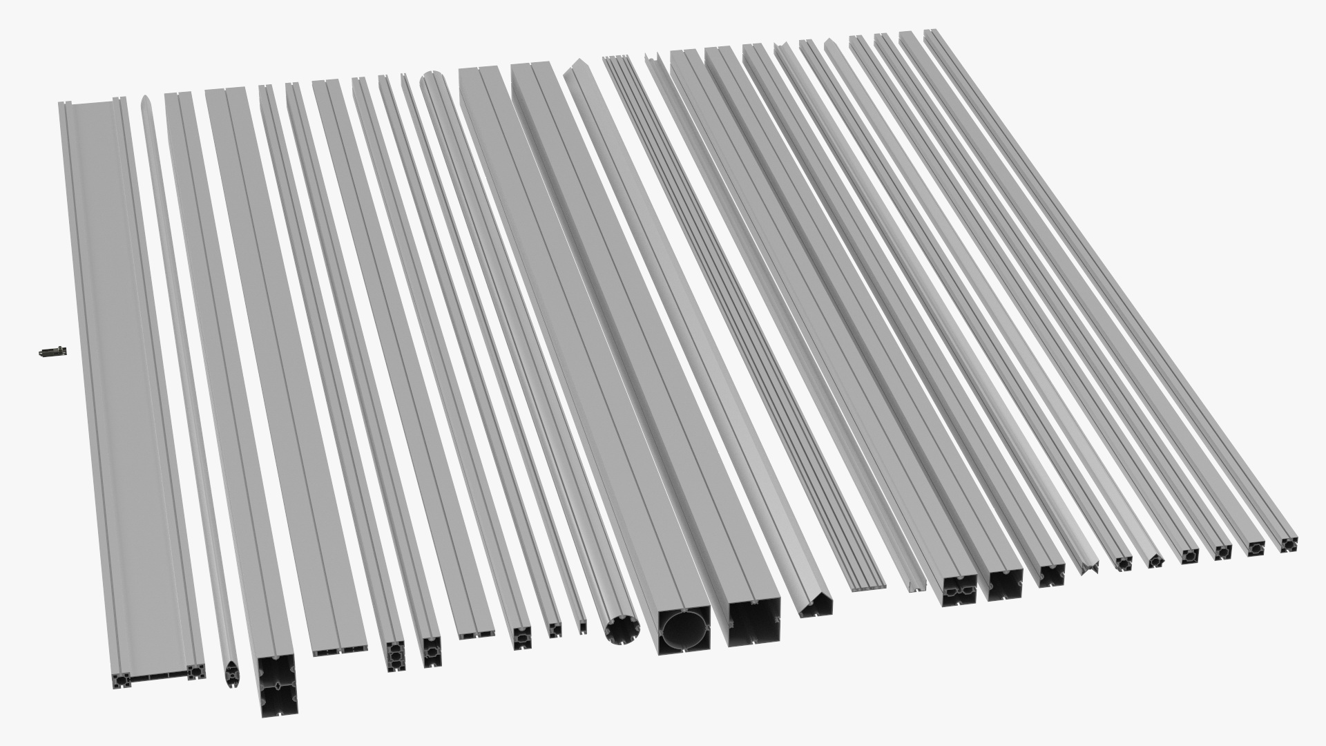 3D Octanorm Exhibition Systems Metal Extrusions Set model