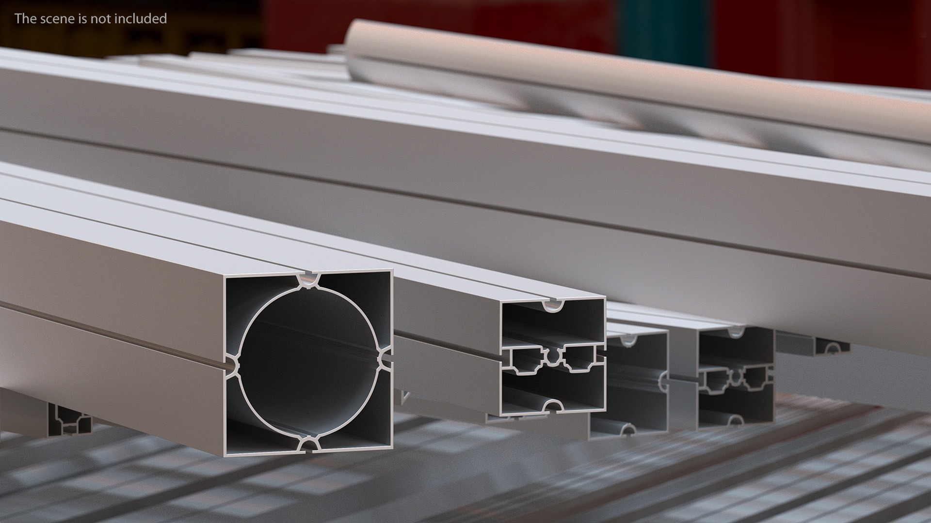3D Octanorm Exhibition Systems Metal Extrusions Set model