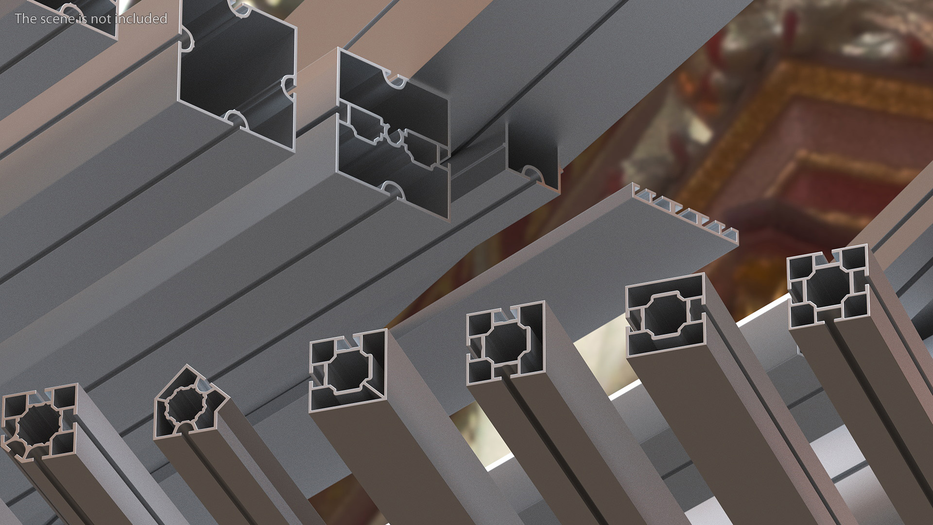 3D Octanorm Exhibition Systems Metal Extrusions Set model