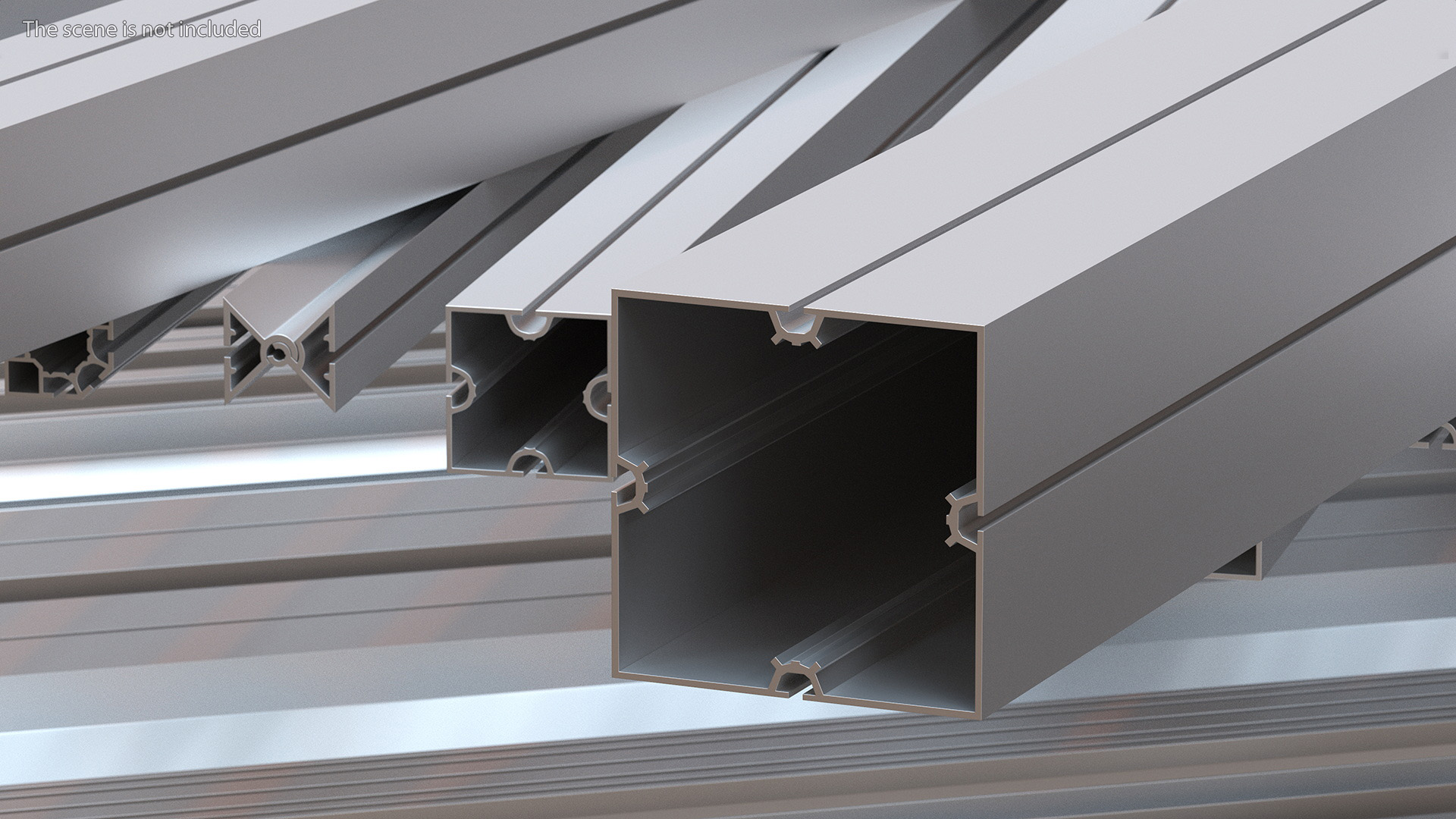 3D Octanorm Exhibition Systems Metal Extrusions Set model