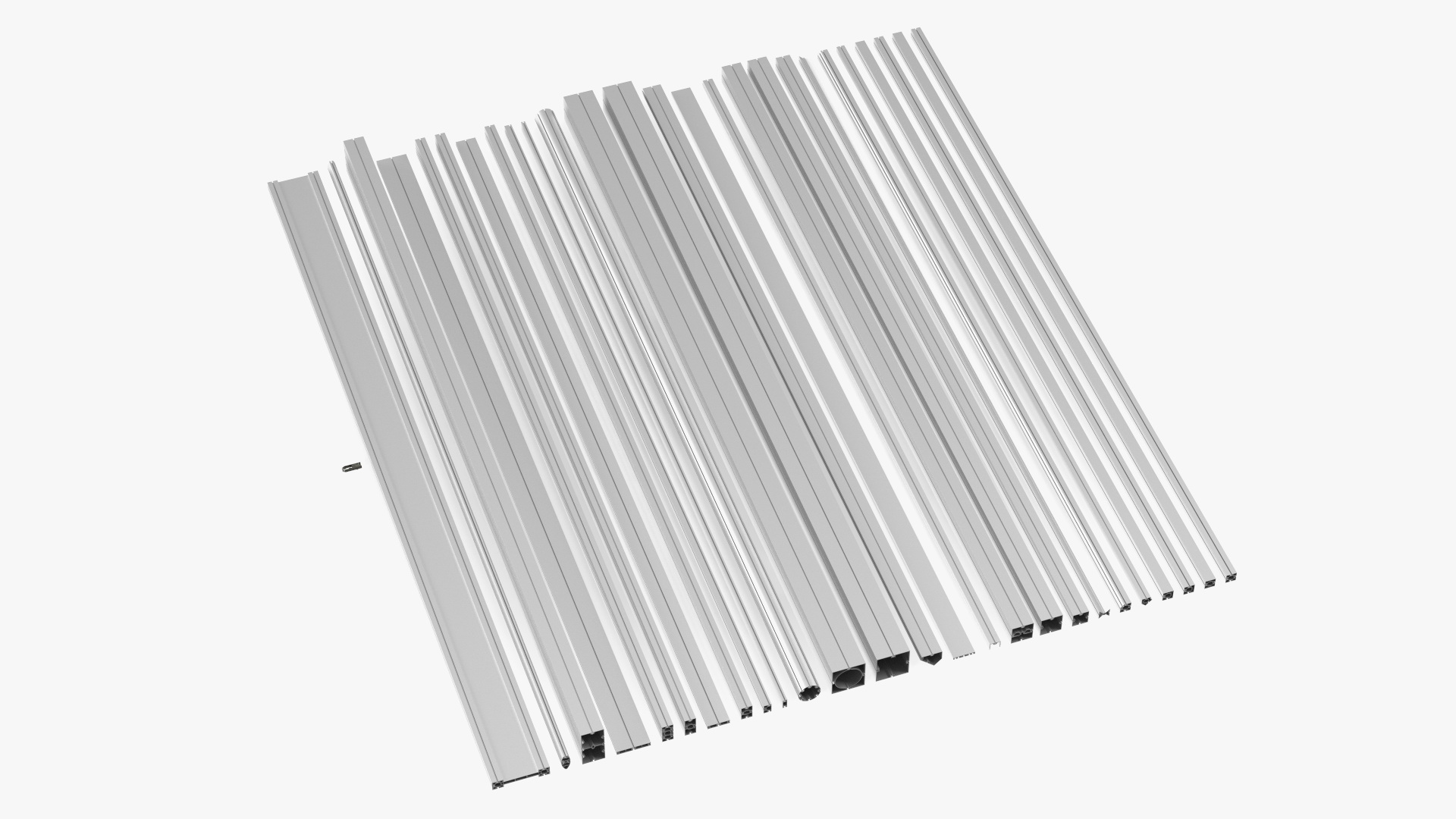 3D Octanorm Exhibition Systems Metal Extrusions Set model
