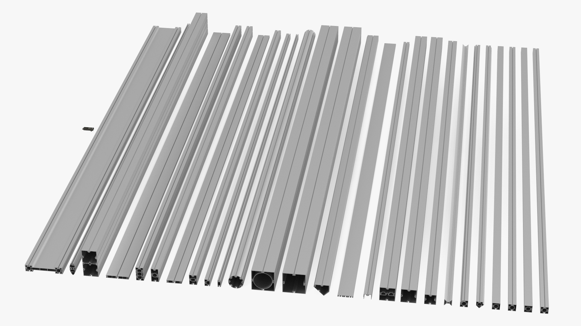 3D Octanorm Exhibition Systems Metal Extrusions Set model