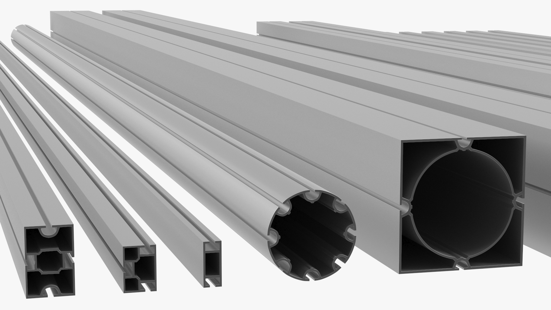 3D Octanorm Exhibition Systems Metal Extrusions Set model