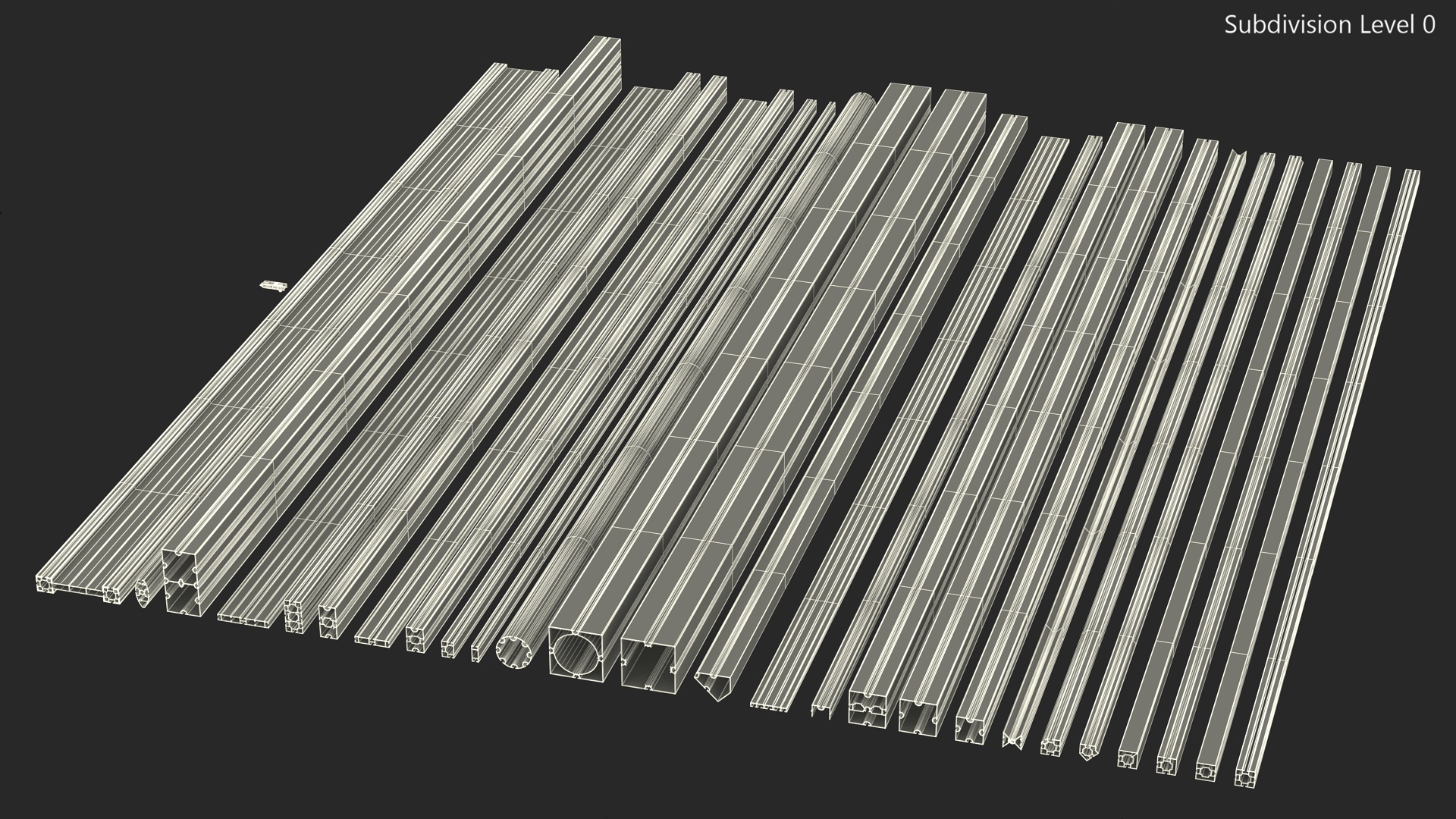 3D Octanorm Exhibition Systems Metal Extrusions Set model