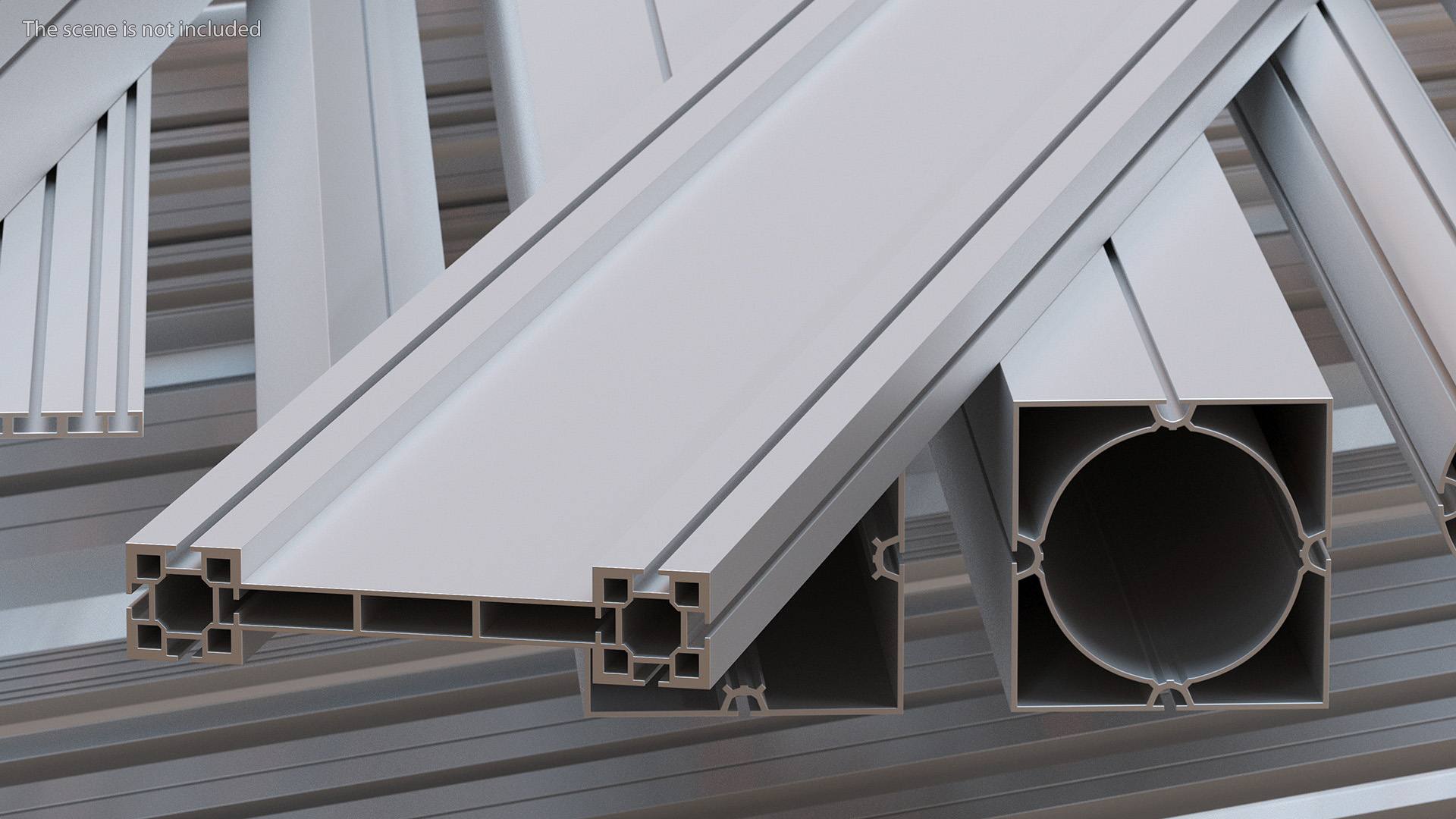 3D Octanorm Exhibition Systems Metal Extrusions Set model