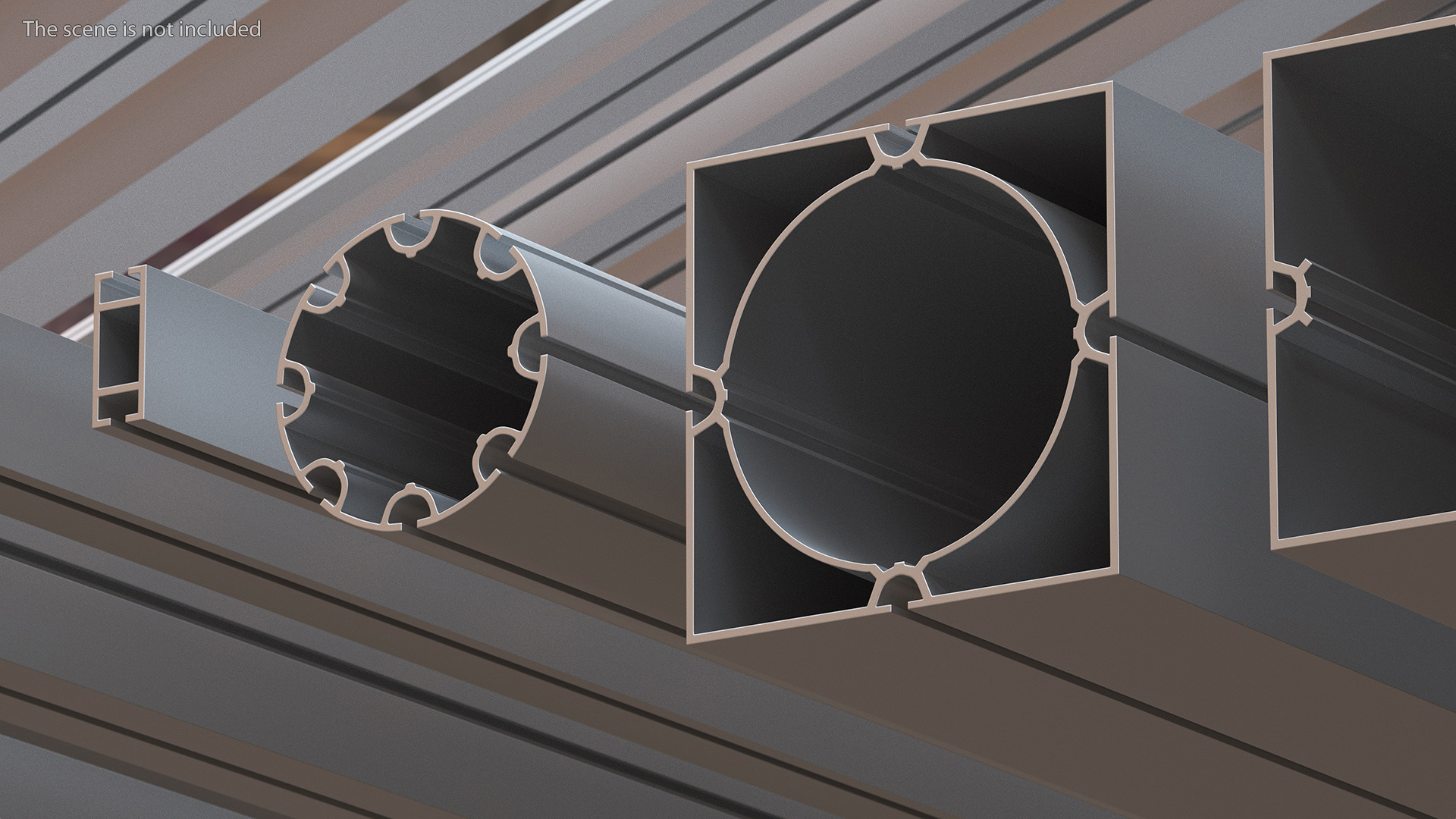 3D Octanorm Exhibition Systems Metal Extrusions Set model