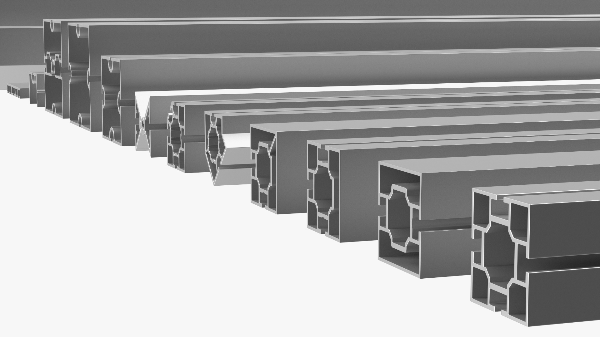 3D Octanorm Exhibition Systems Metal Extrusions Set model