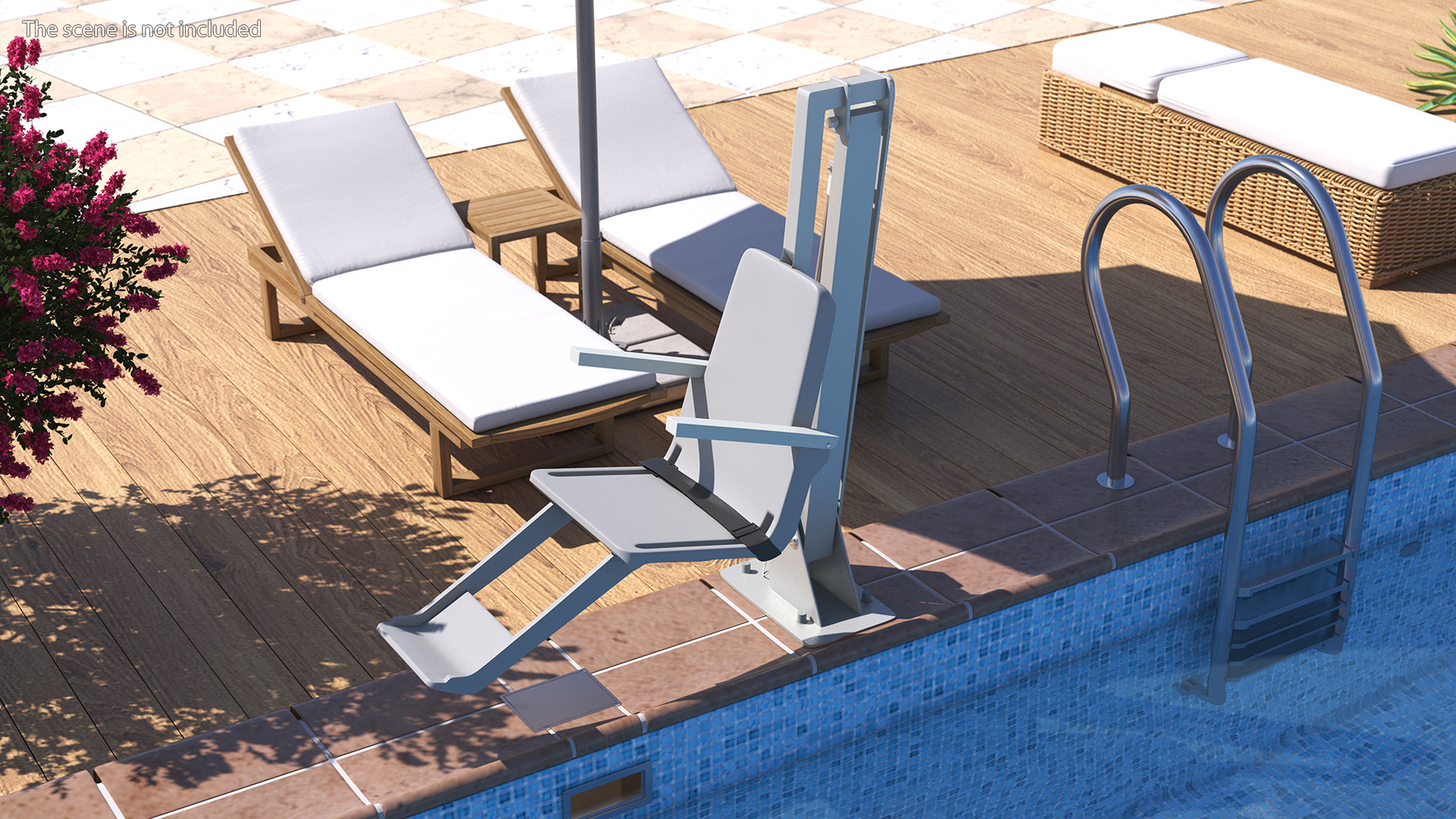 3D model Pool Lift Rigged for Maya