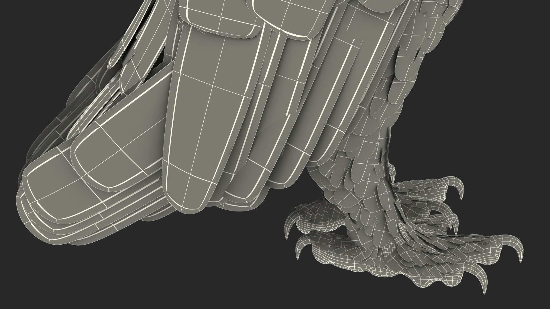 3D model Great Horned Owl Standing Pose