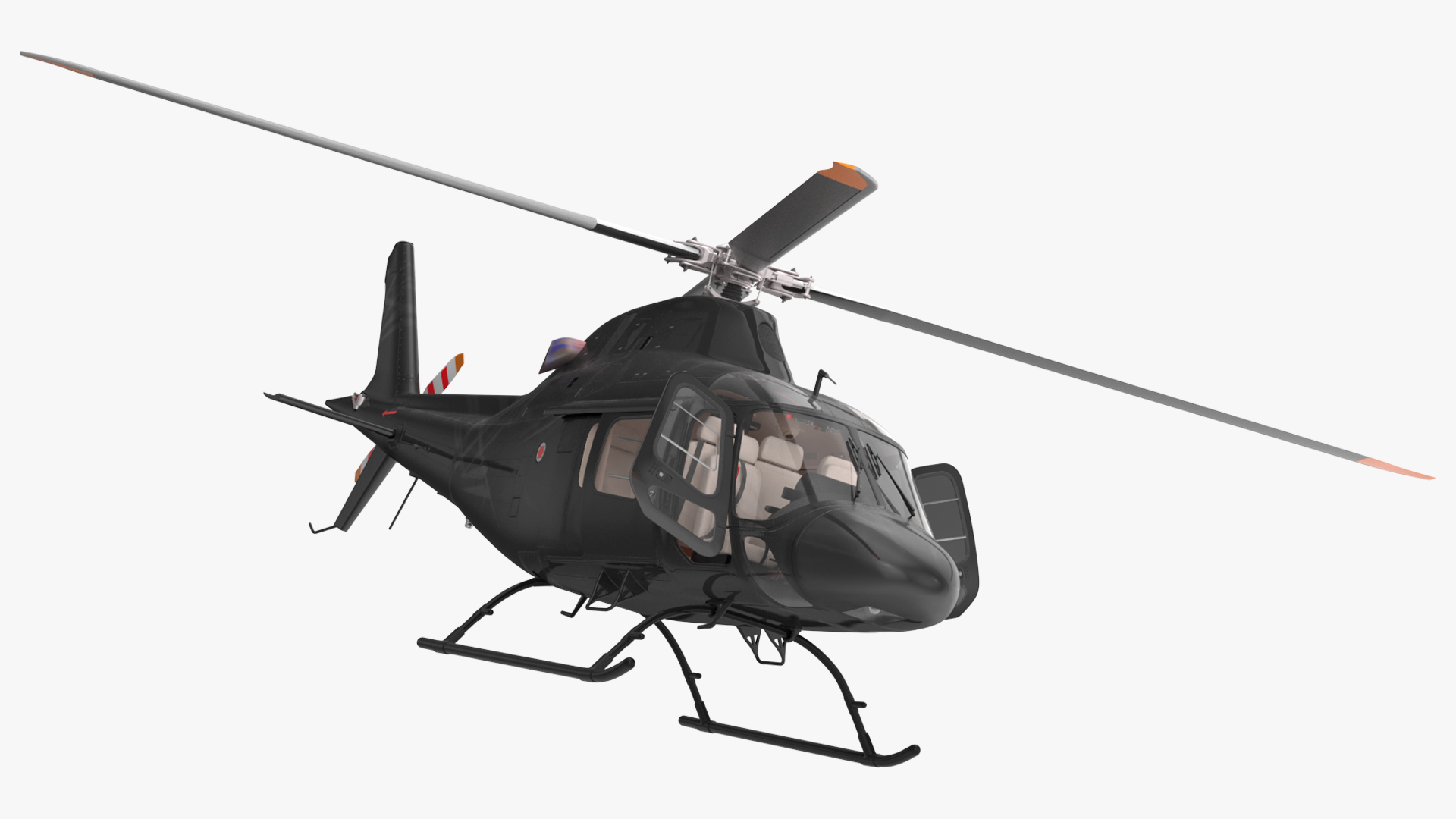 3D model Utility Helicopter Black Rigged for Maya