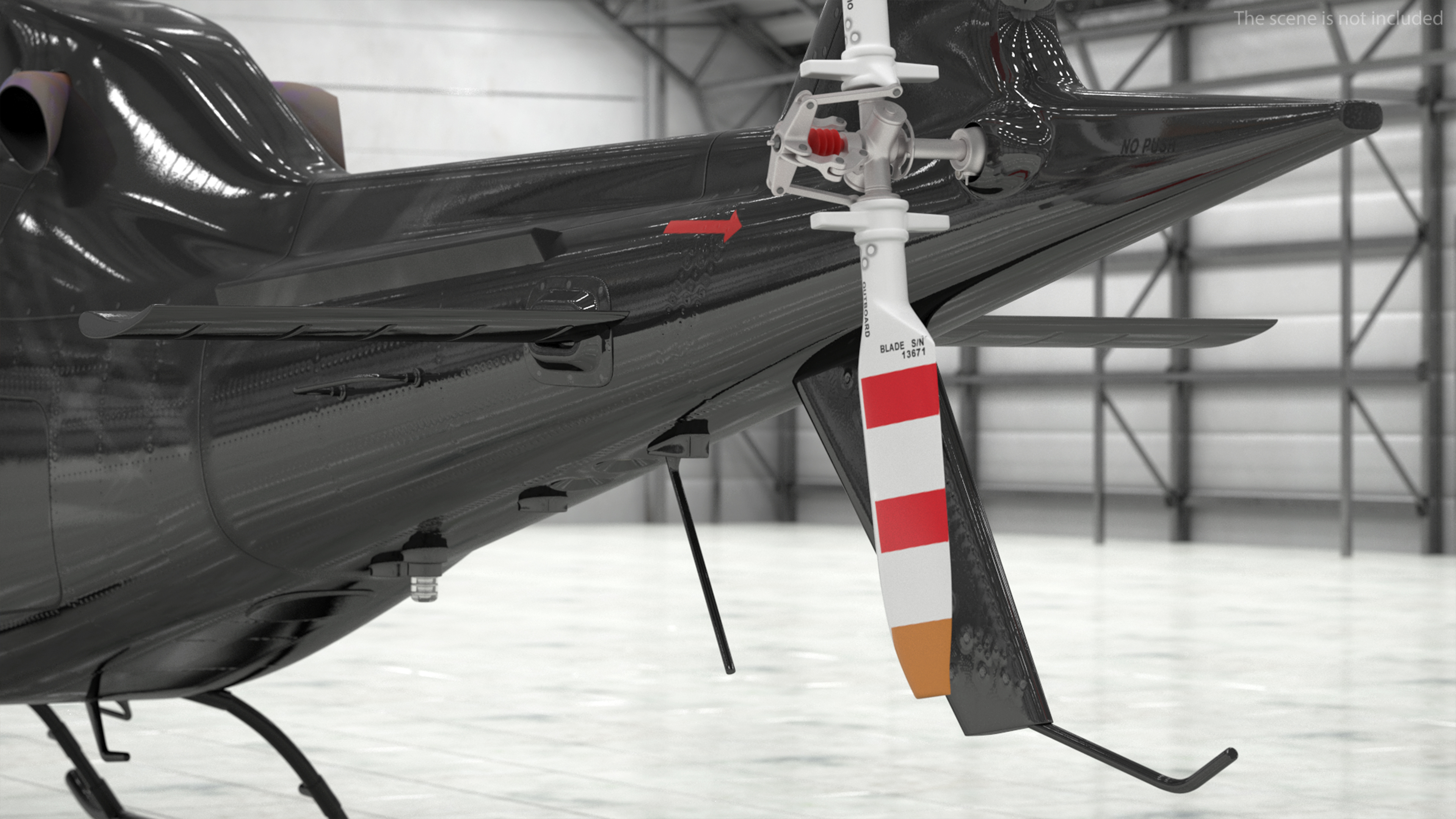 3D model Utility Helicopter Black Rigged for Maya