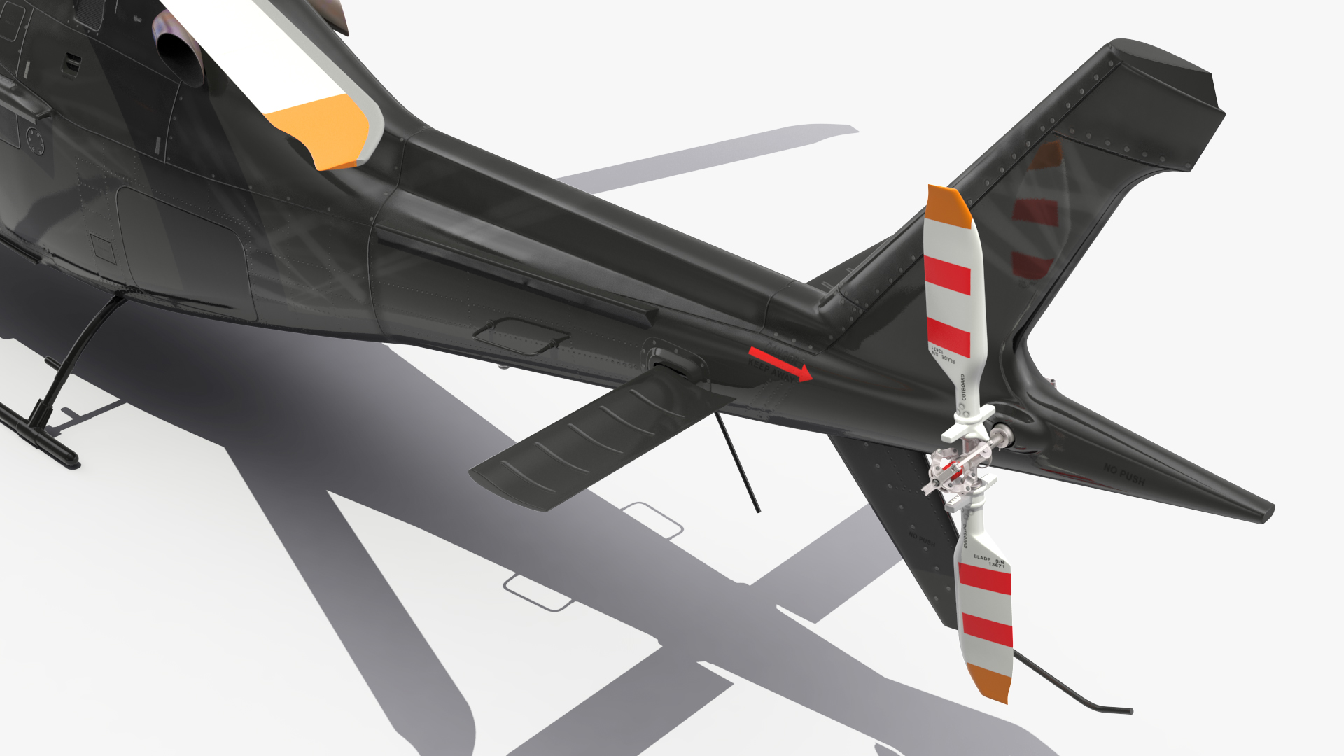 3D model Utility Helicopter Black Rigged for Maya
