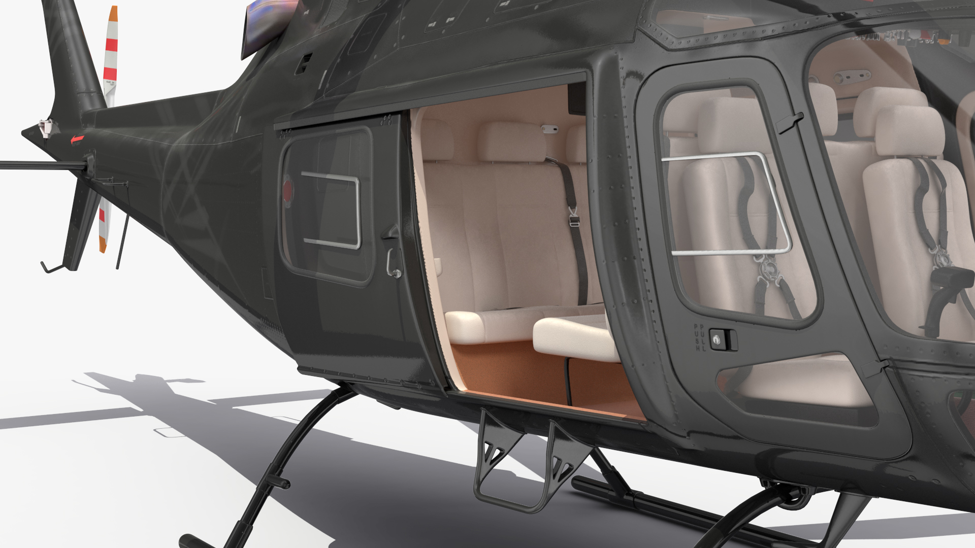 3D model Utility Helicopter Black Rigged for Maya