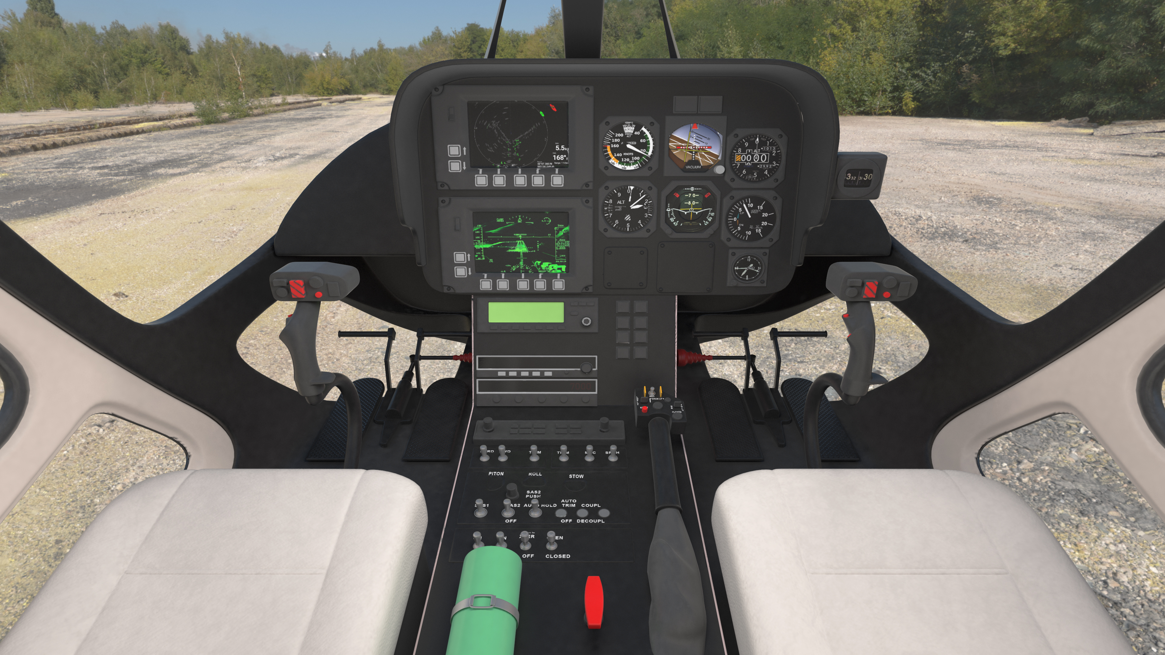 3D model Utility Helicopter Black Rigged for Maya