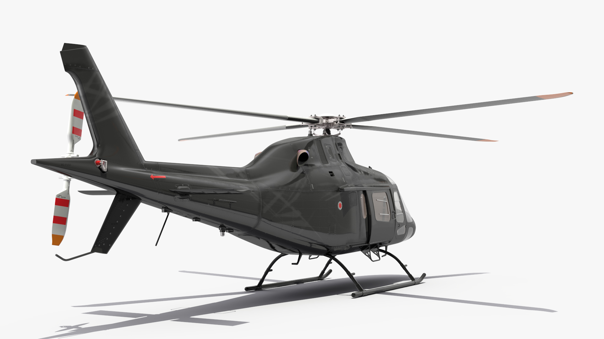3D model Utility Helicopter Black Rigged for Maya