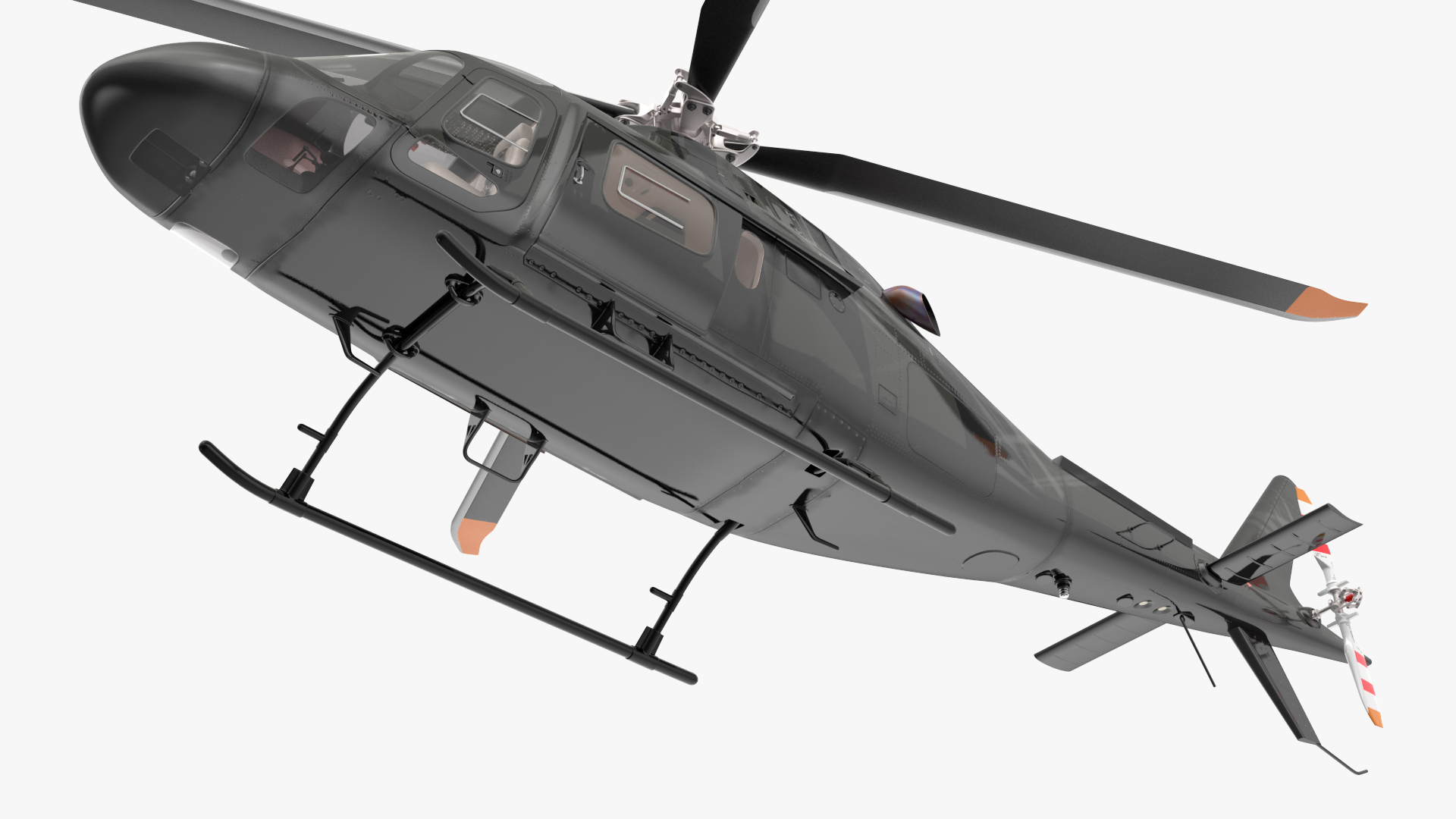 3D model Utility Helicopter Black Rigged for Maya