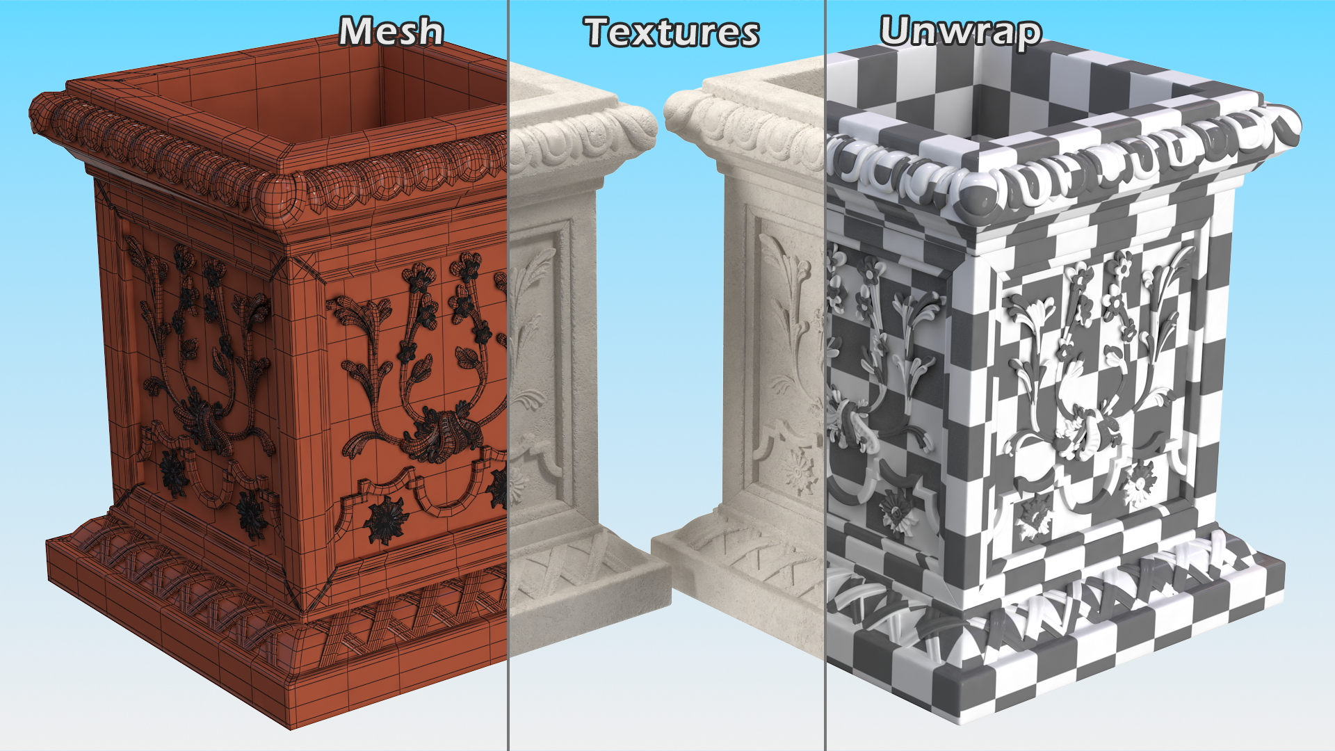 Provence Planter Box h50 3D model