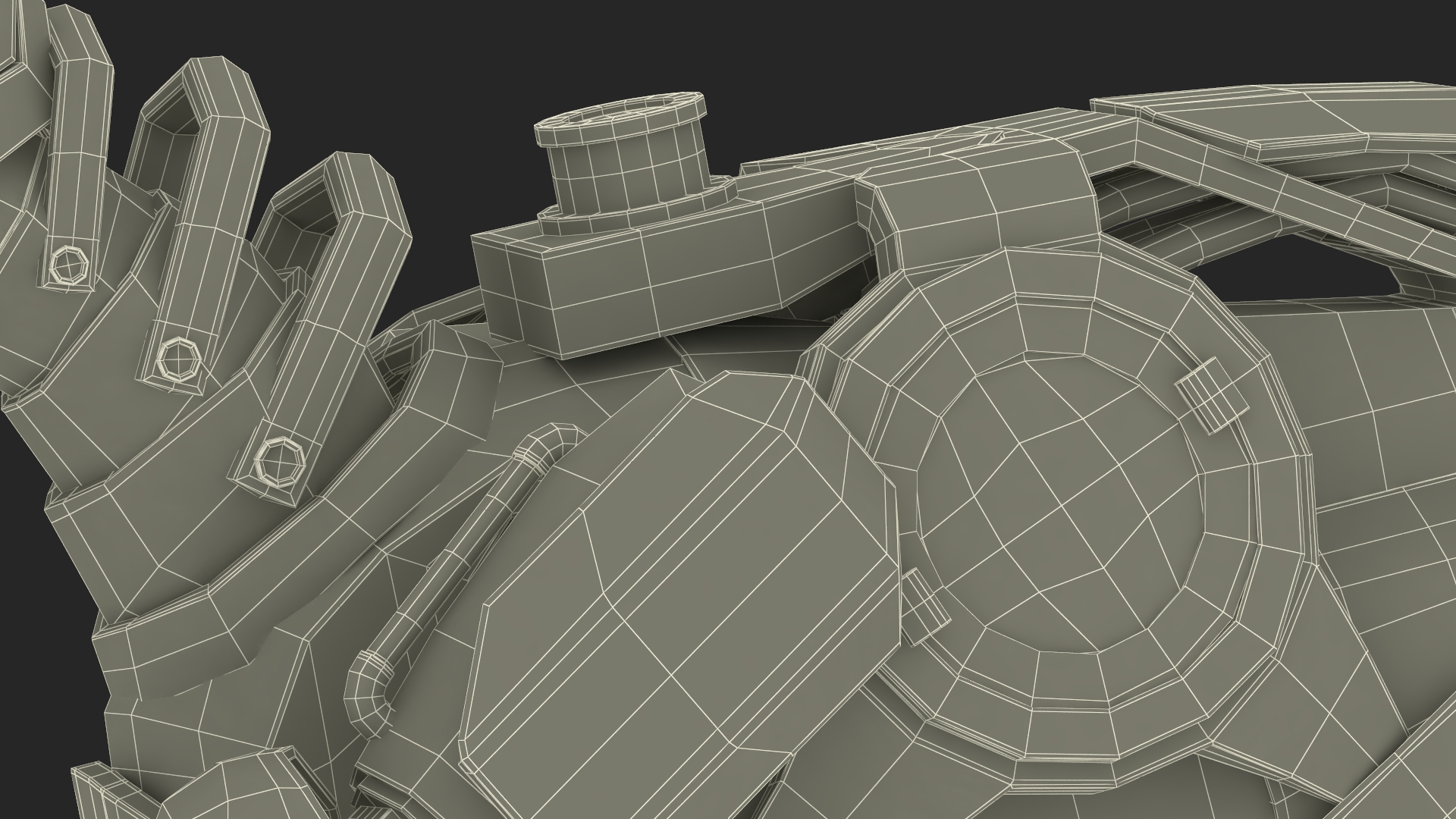 Futuristic Police Robot Dog Rigged 3D model
