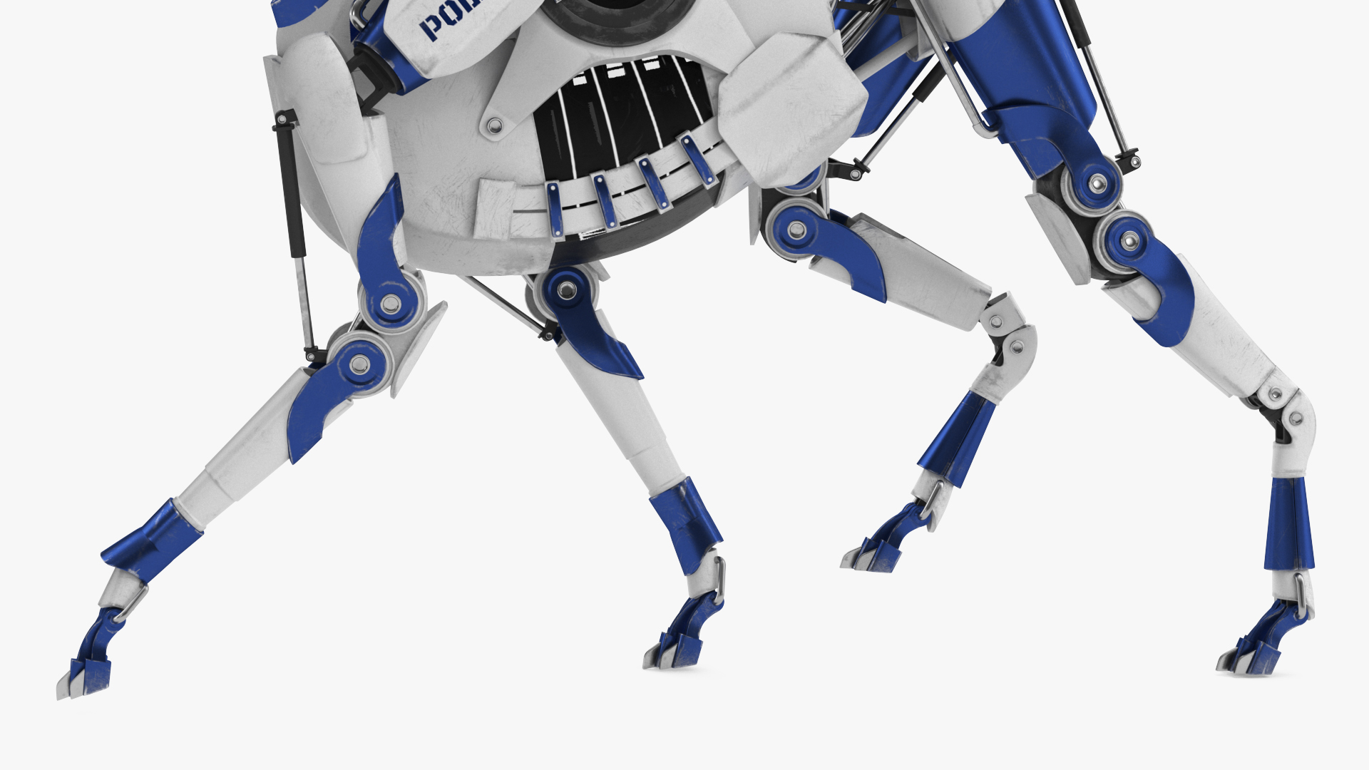 Futuristic Police Robot Dog Rigged 3D model