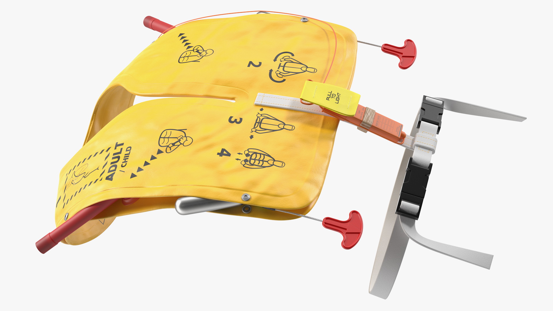 3D Aircraft Dual Cell Life Vest model
