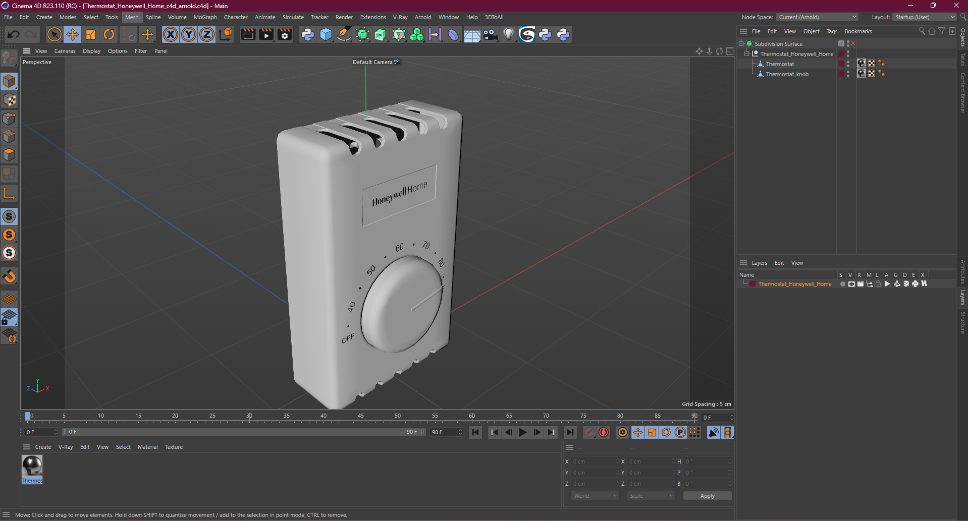 3D model Thermostat Honeywell Home