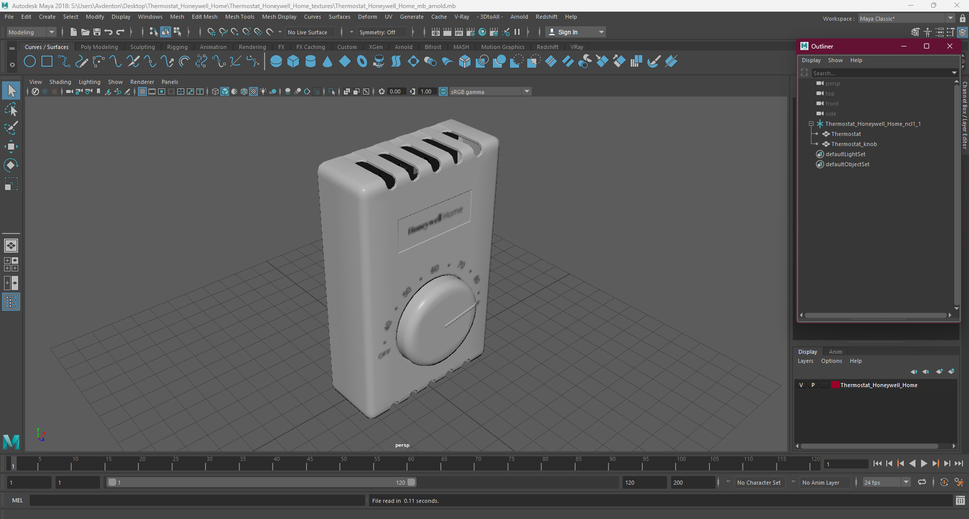 3D model Thermostat Honeywell Home