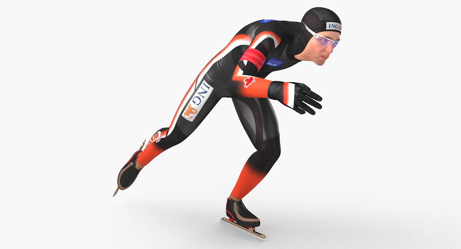 3D Speed Skater 2 Rigged