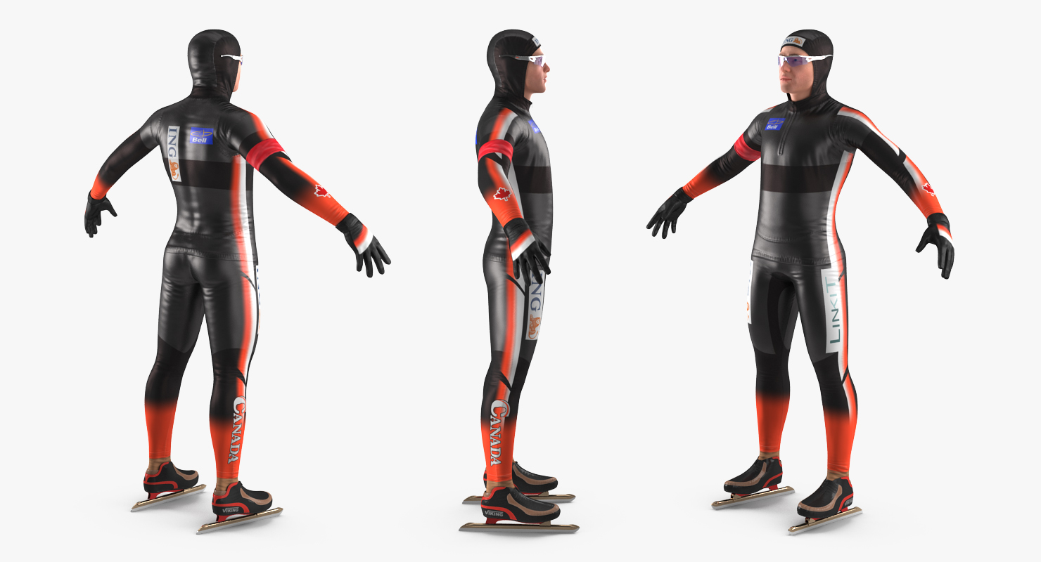 3D Speed Skater 2 Rigged